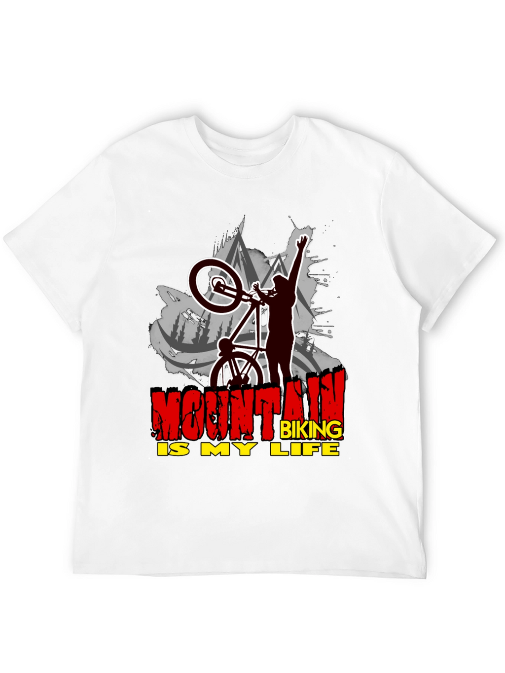Mountain Biking Is My Life Black T-Shirt