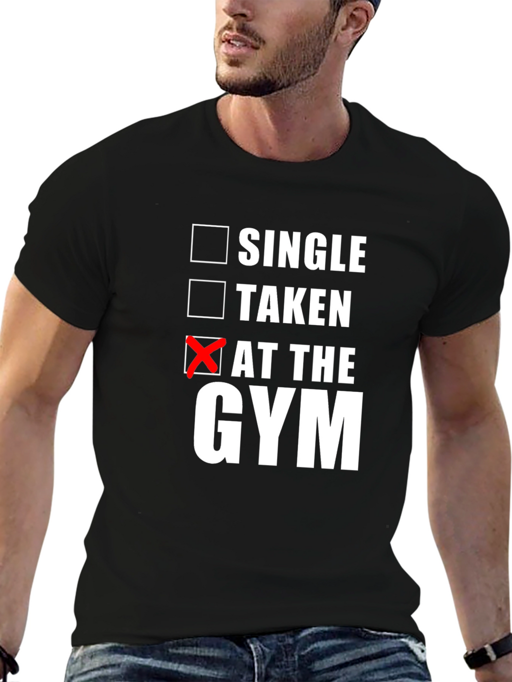 At The Gym T-Shirt: Single Taken Workout Tee