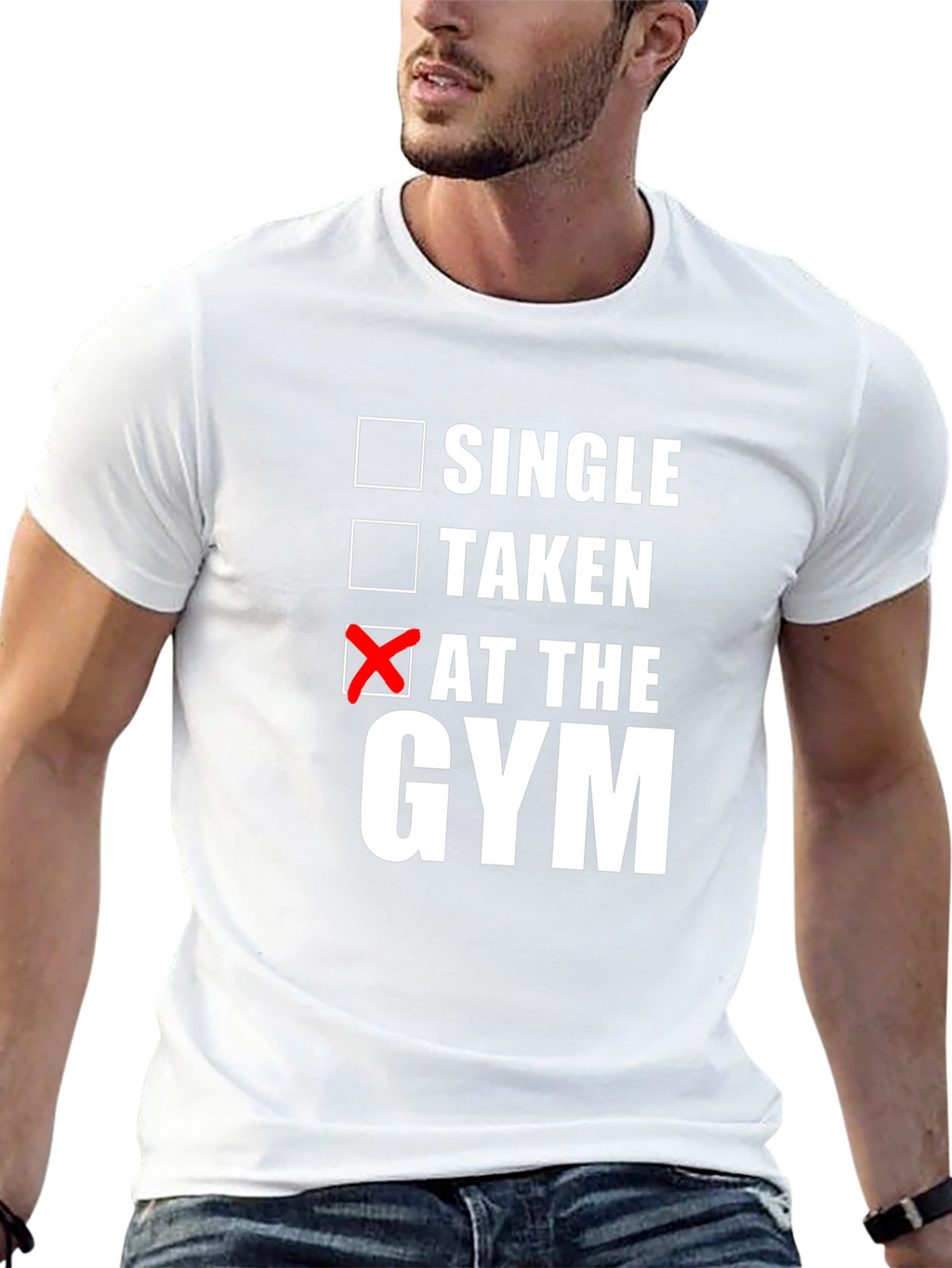 At The Gym T-Shirt: Single Taken Workout Tee