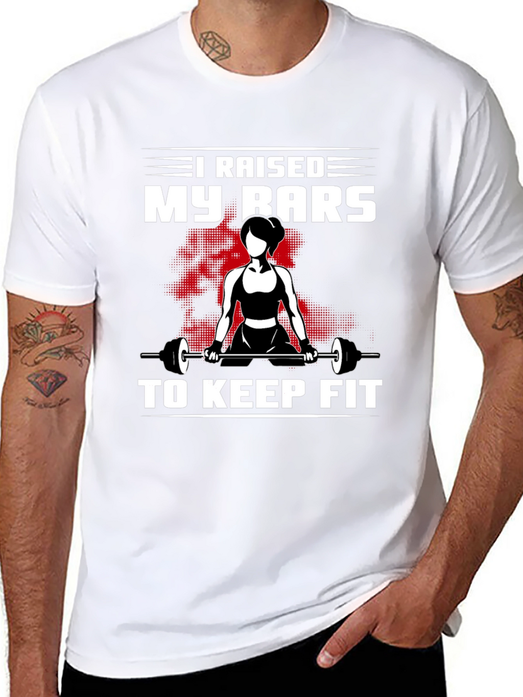 Raised My Bars To Keep Fit Black T-Shirt