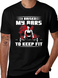 Raised My Bars To Keep Fit Black T-Shirt