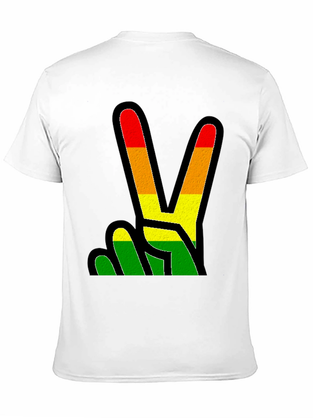 Rasta Peace Sign Black T-Shirt