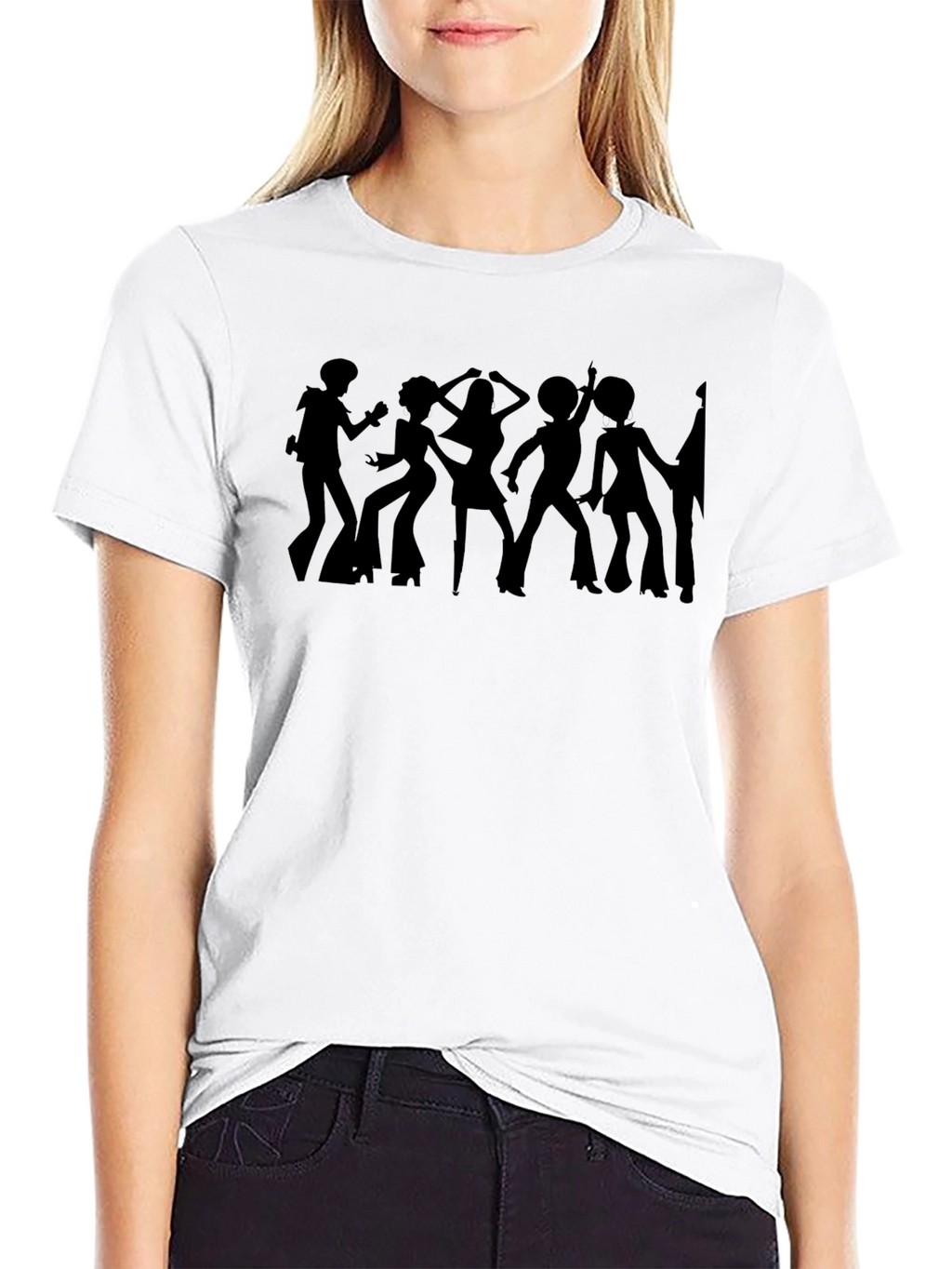 Retro Disco Silhouette Graphic T-Shirt