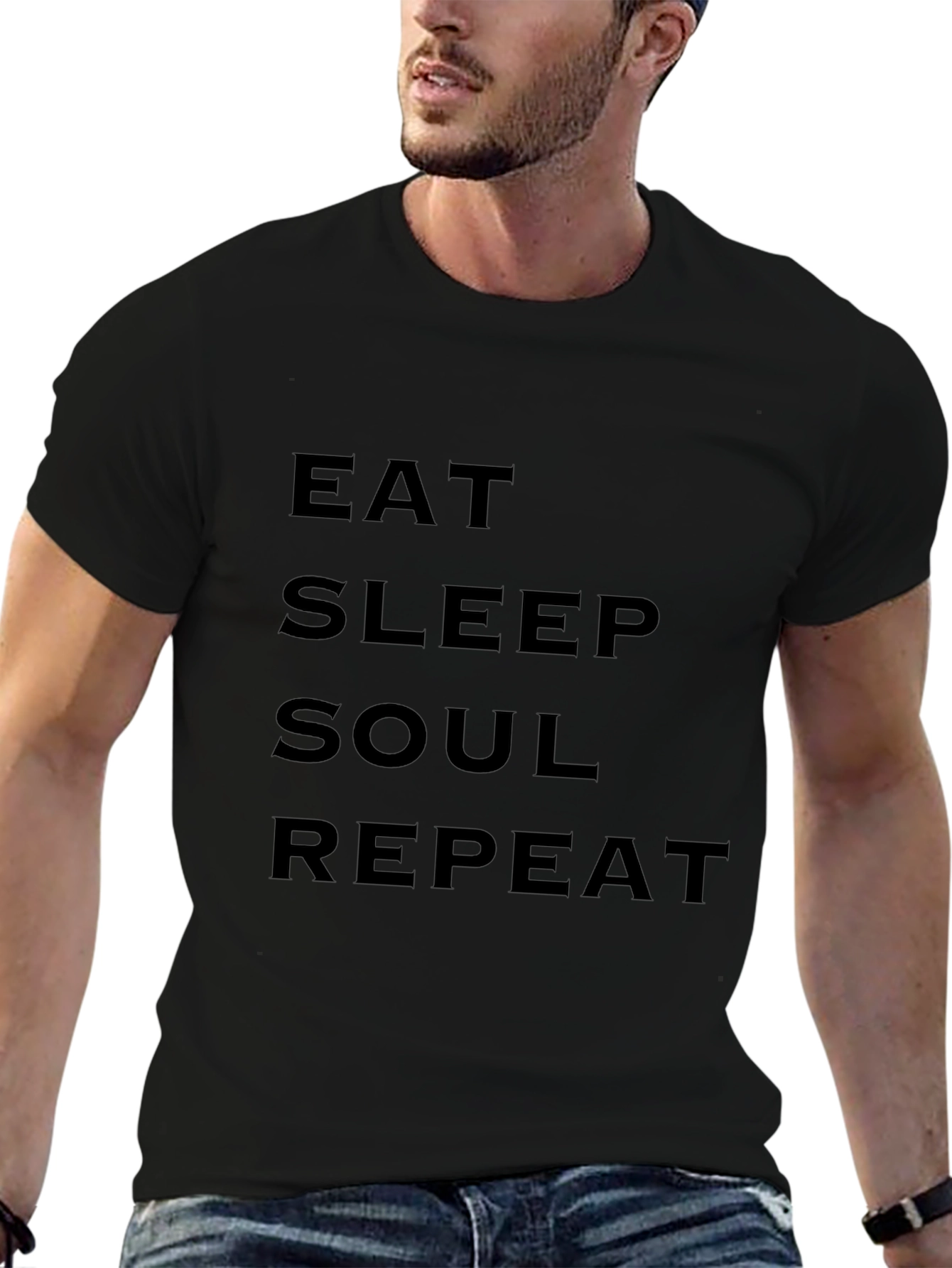 Eat Sleep Soul Repeat Black T-Shirt
