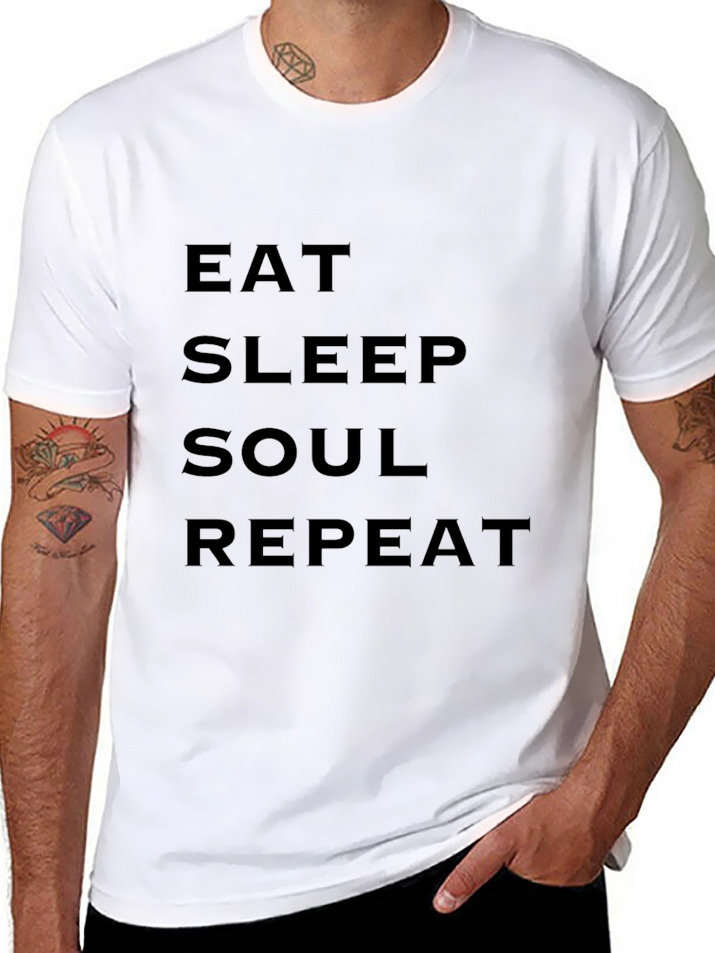 Eat Sleep Soul Repeat Black T-Shirt