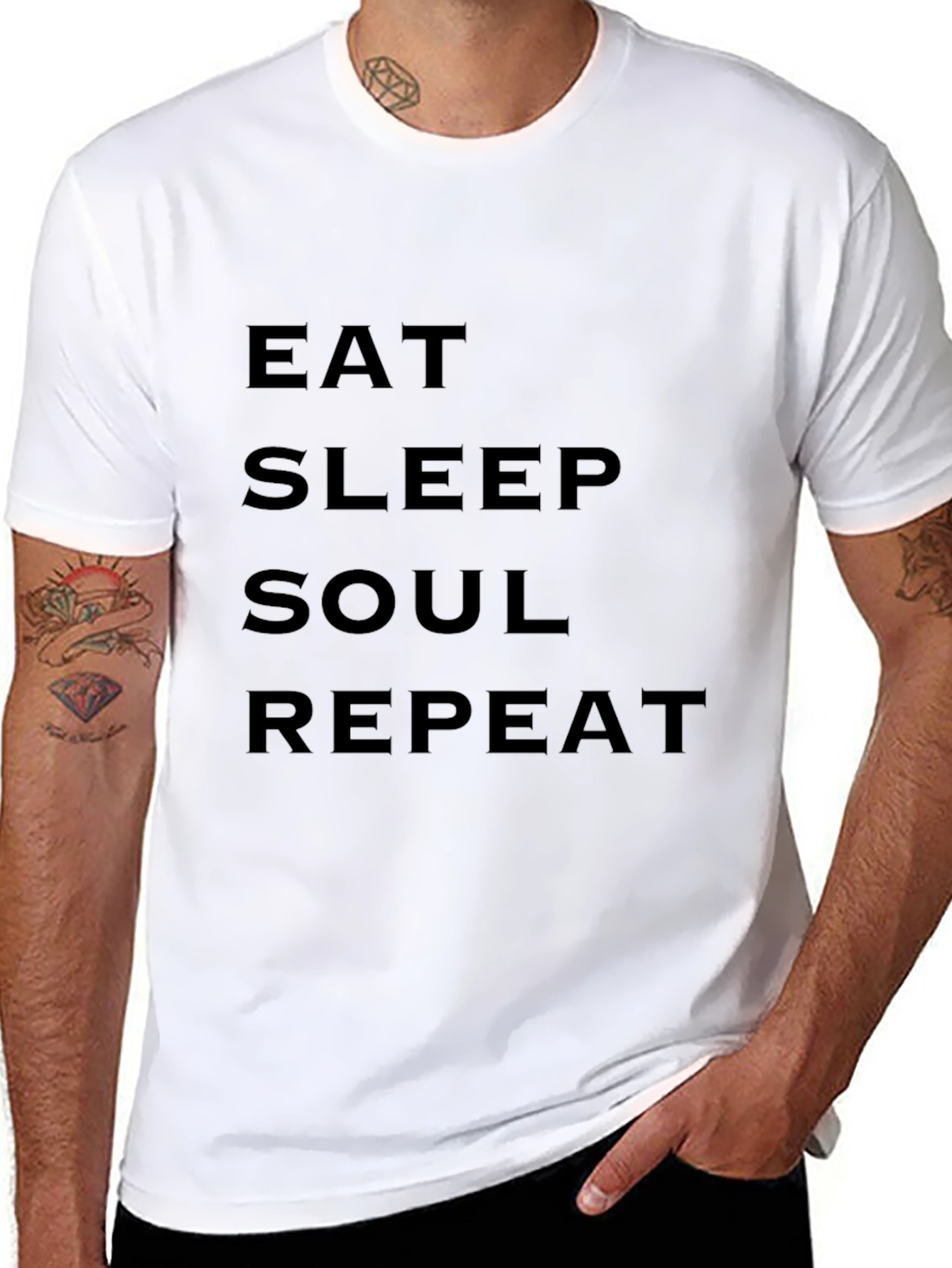 Eat Sleep Soul Repeat Black T-Shirt
