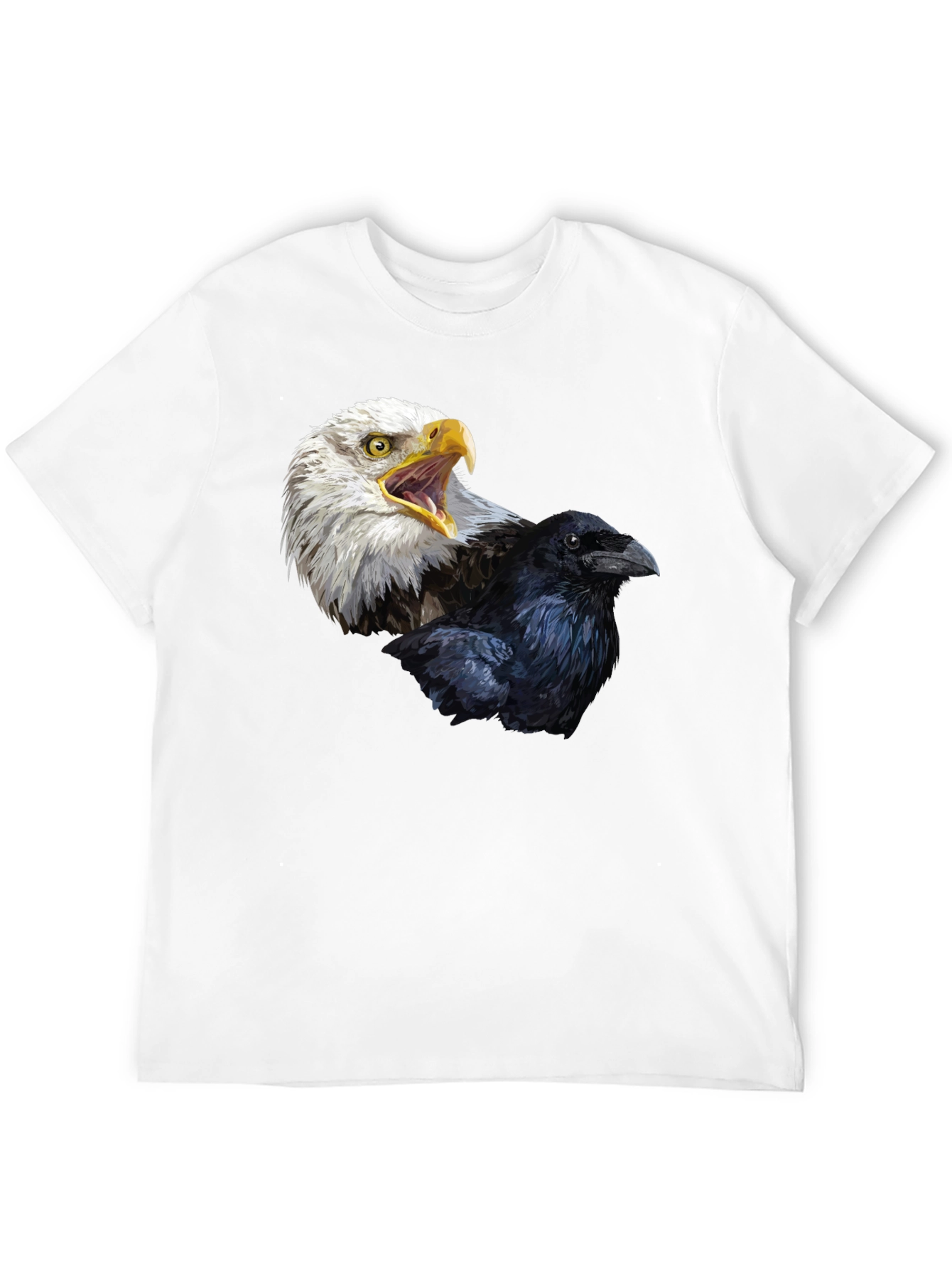 Eagle and Raven Graphic T-Shirt - Bold Bird Design