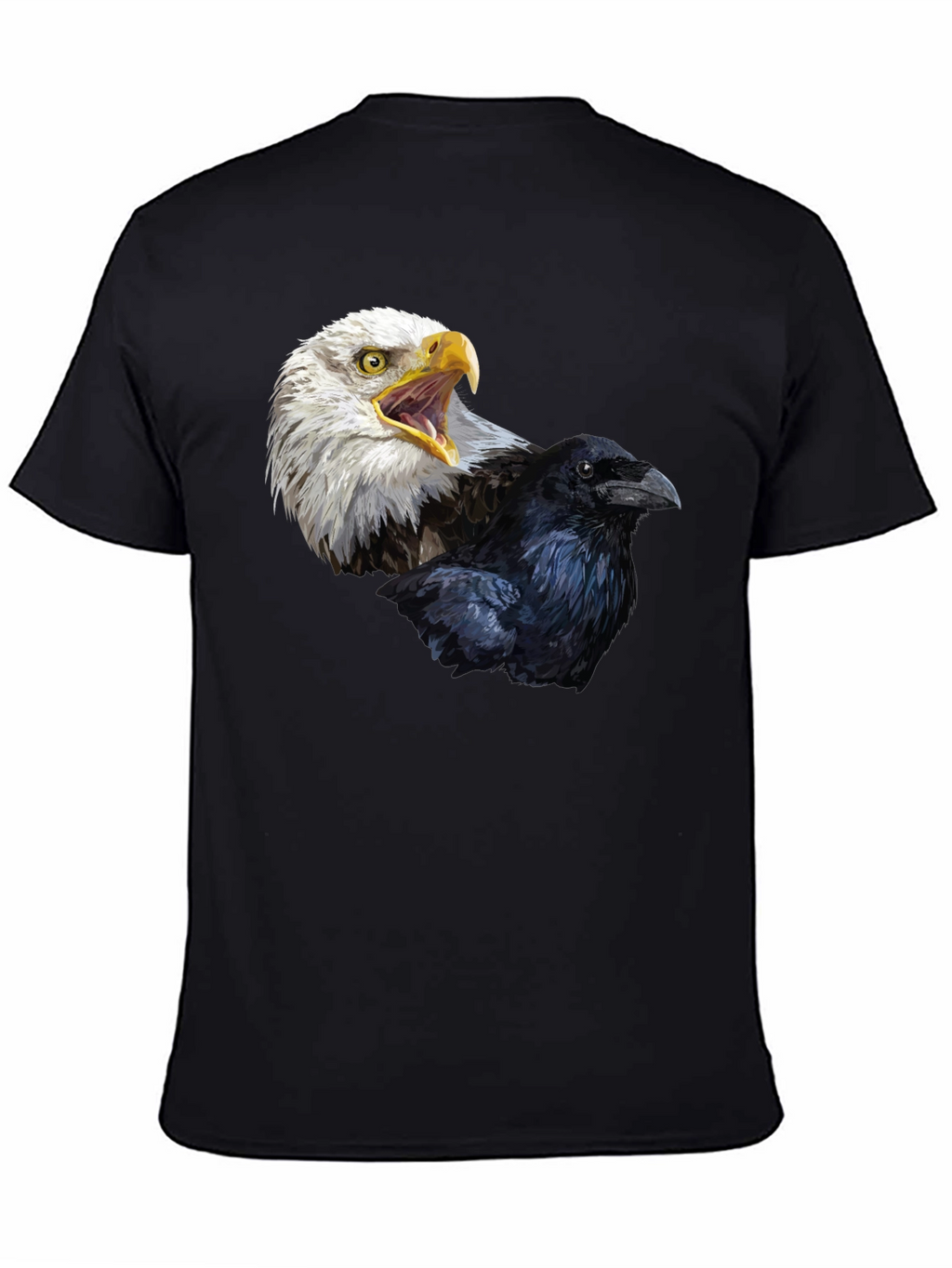 Eagle and Raven Graphic T-Shirt - Bold Bird Design