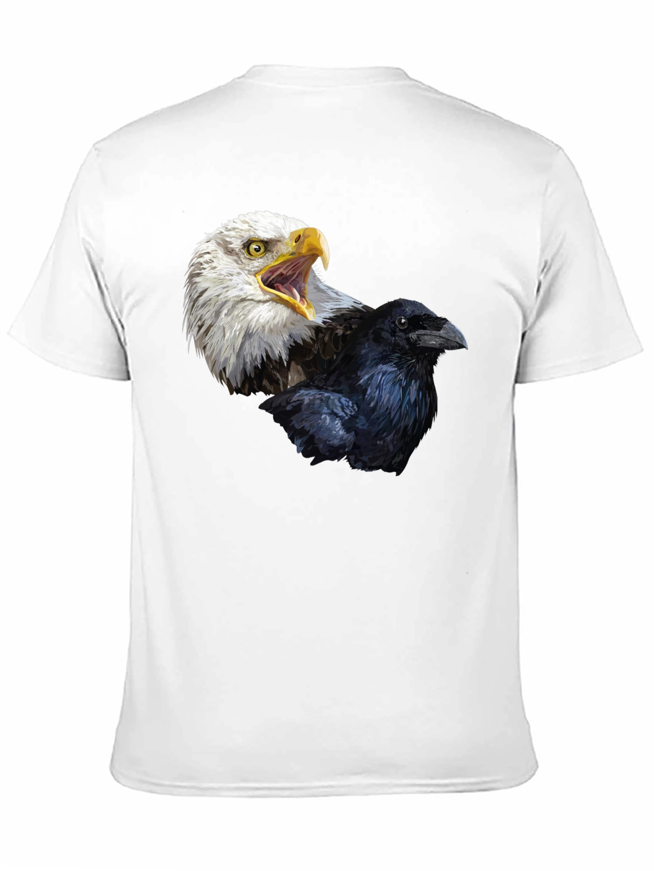Eagle and Raven Graphic T-Shirt - Bold Bird Design