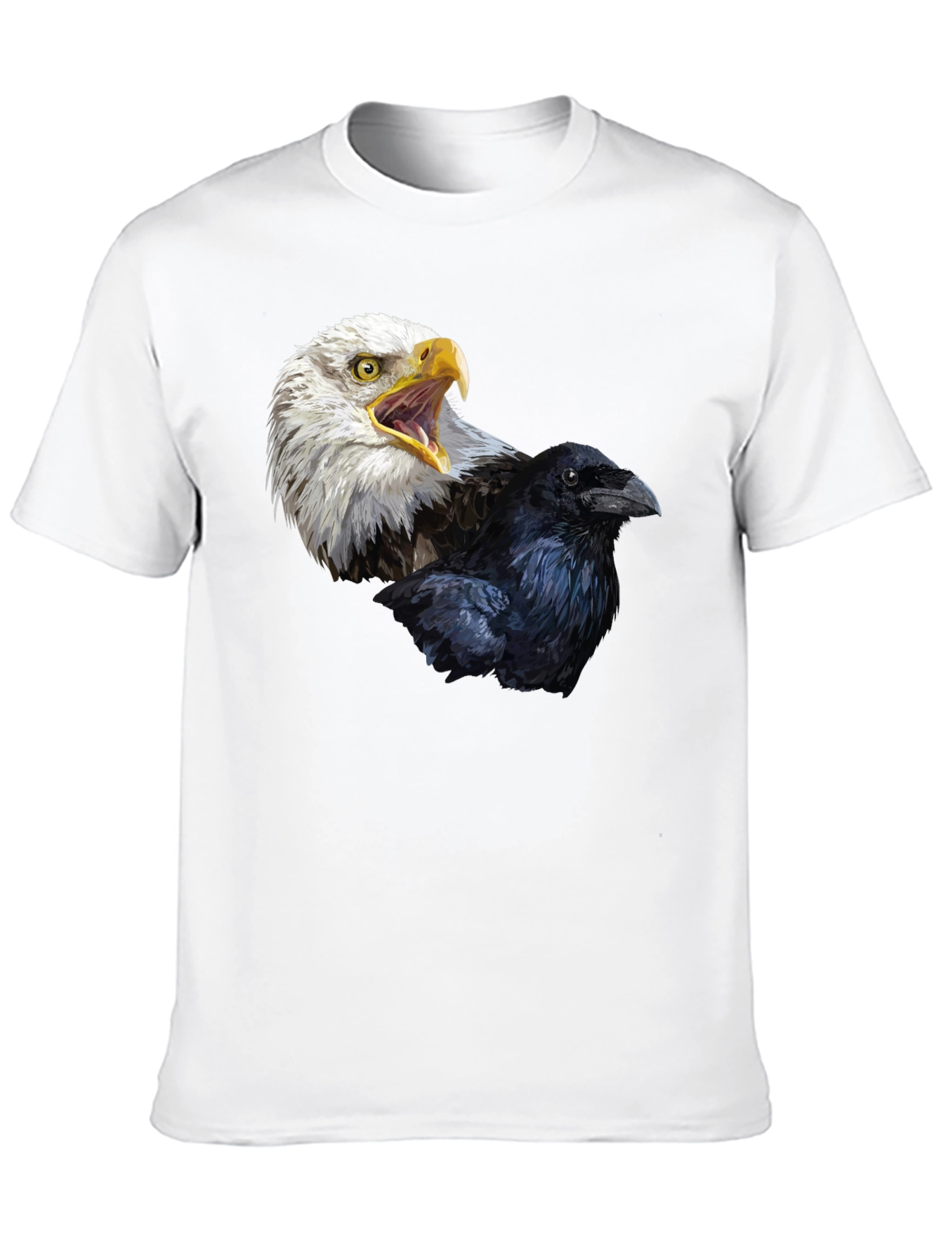 Eagle and Raven Graphic T-Shirt - Bold Bird Design