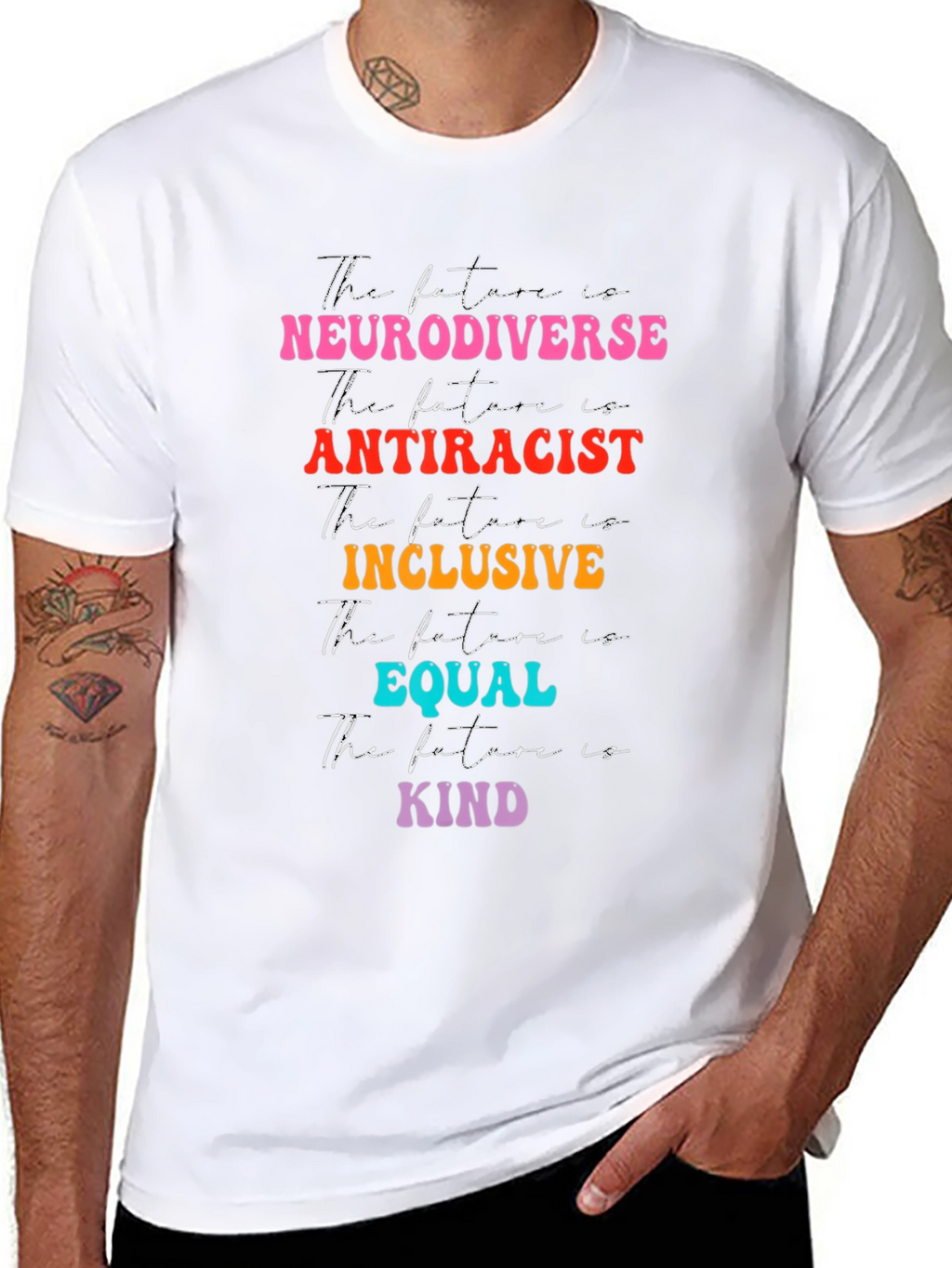 Neurodiverse Antiracist Inclusive Equal Kind T-Shirt