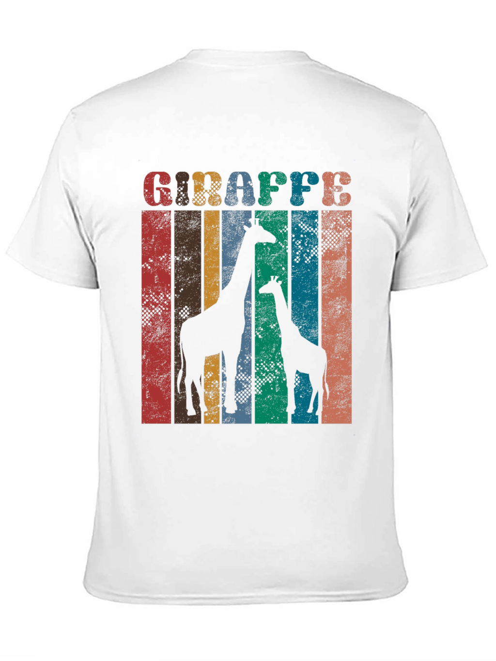 Retro Giraffe Graphic Print T-Shirt