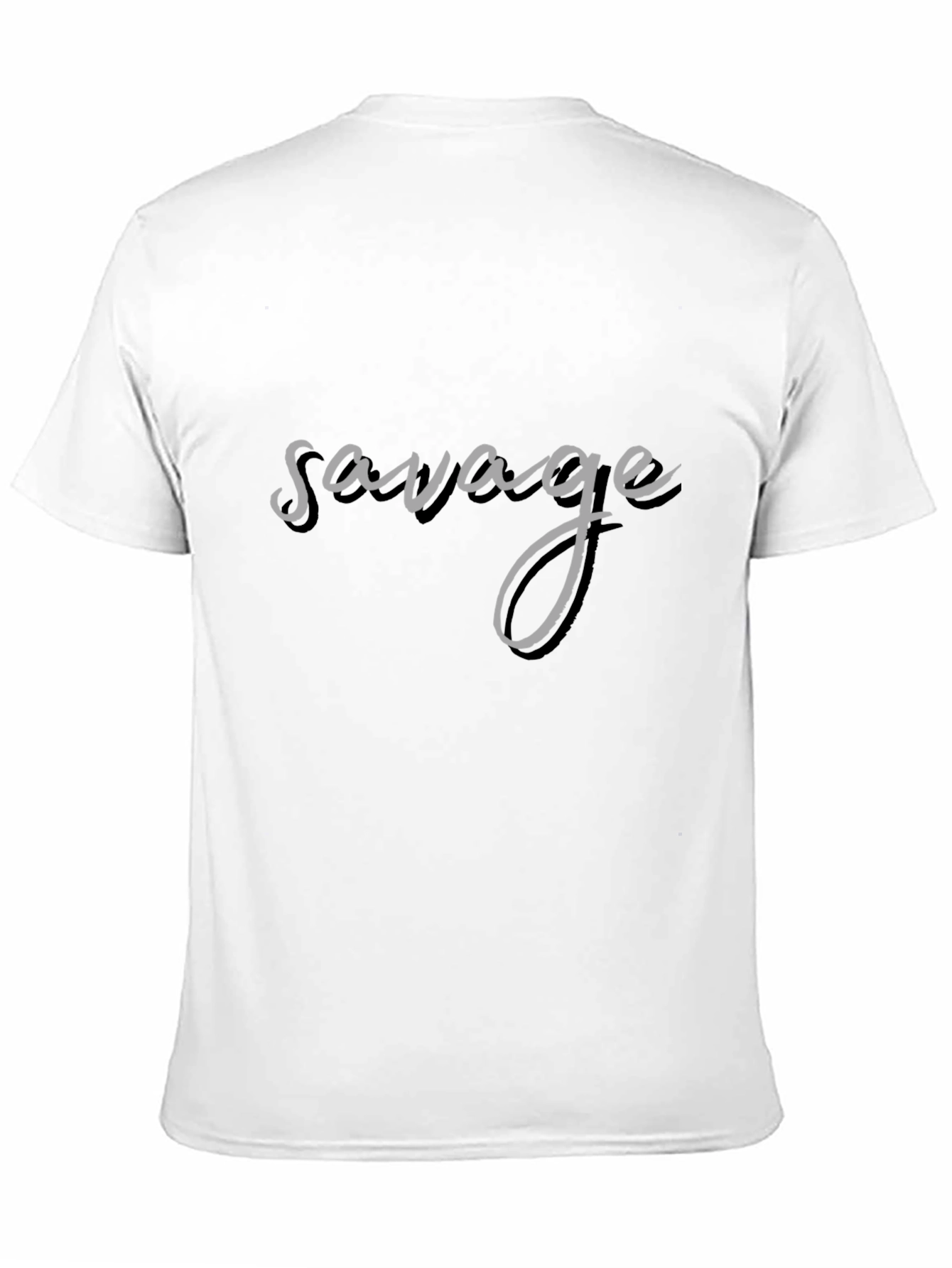 Savage Graphic Tee - Black Cotton Crew Neck