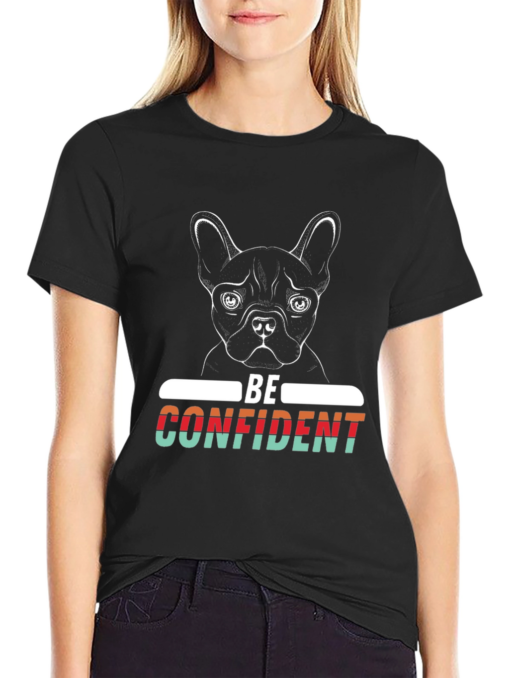 Be Confident Dog Graphic T-Shirt