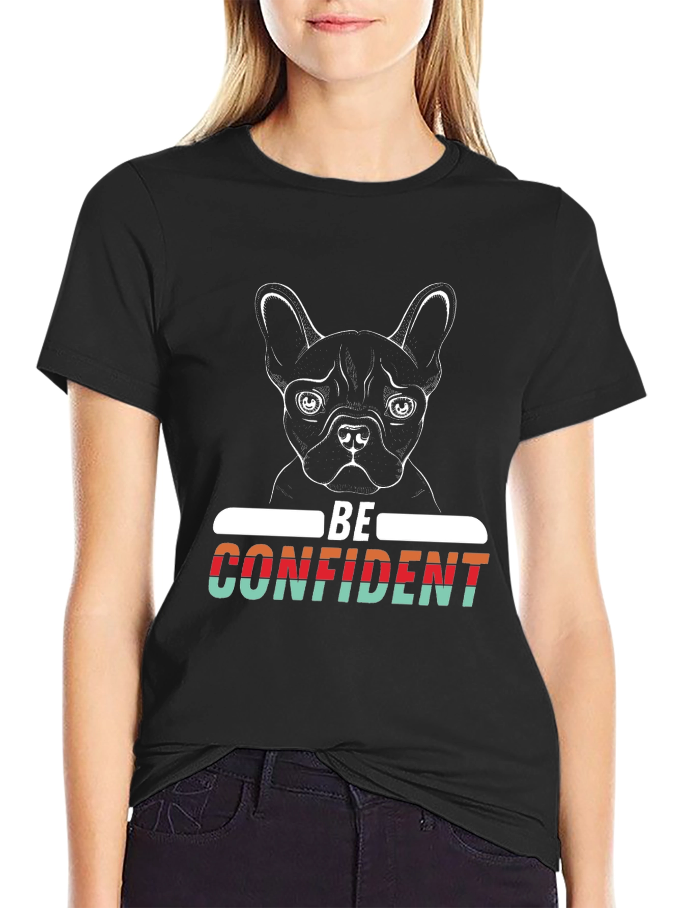 Be Confident Dog Graphic T-Shirt
