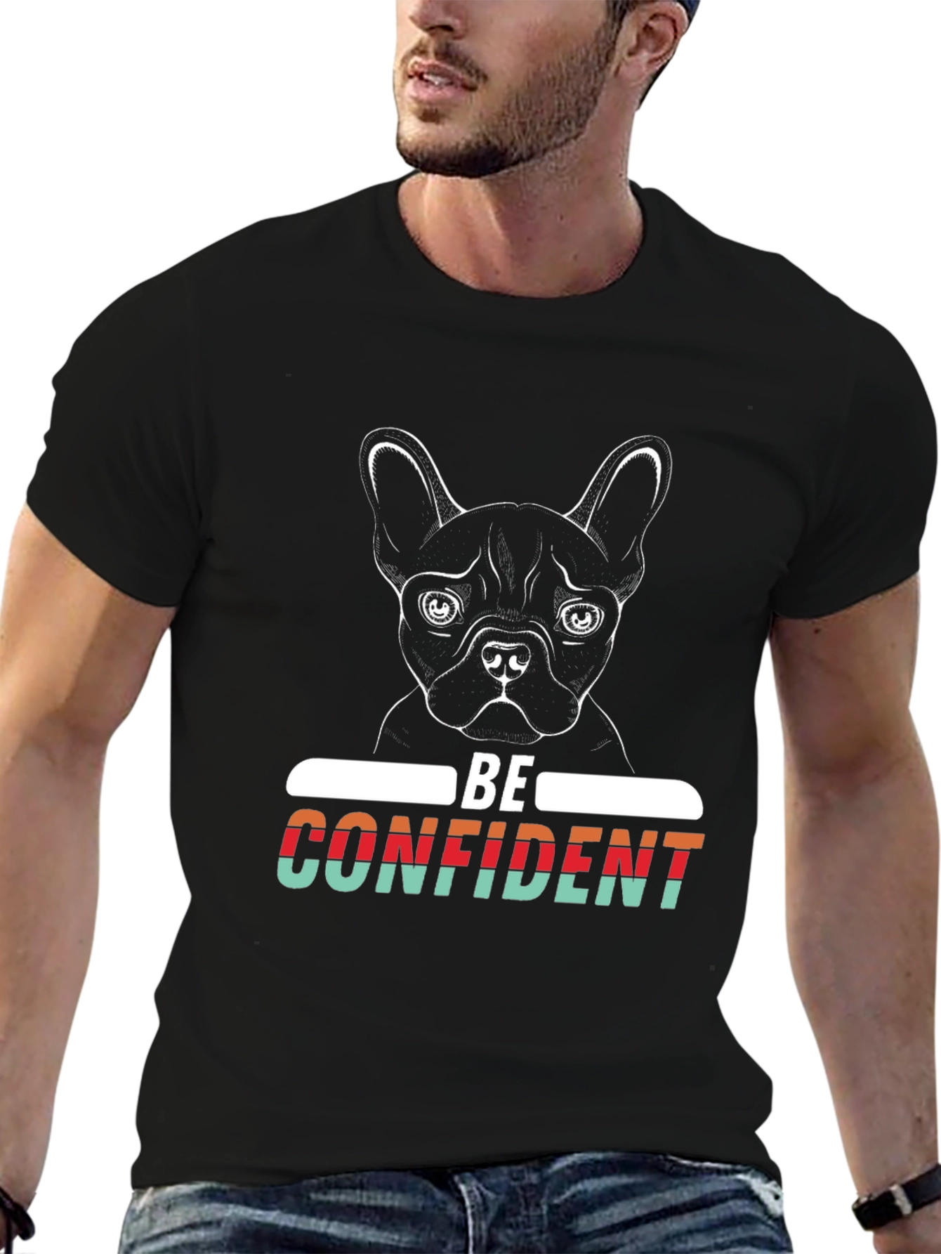 Be Confident Dog Graphic T-Shirt