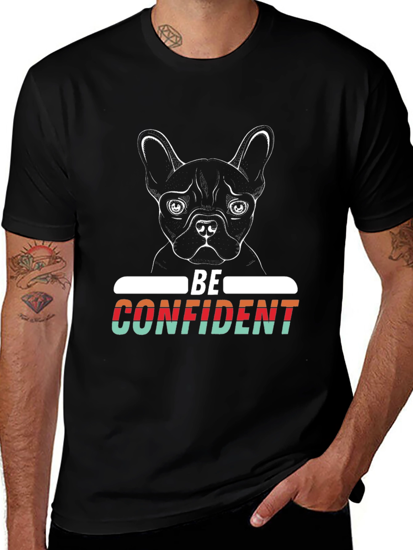 Be Confident Dog Graphic T-Shirt