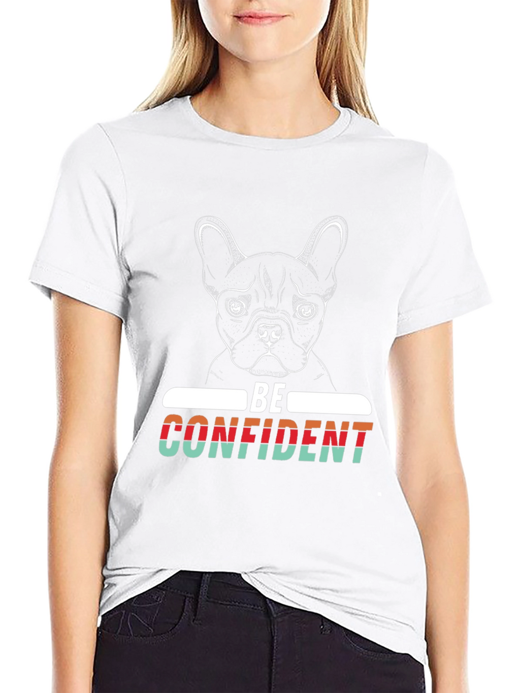 Be Confident Dog Graphic T-Shirt