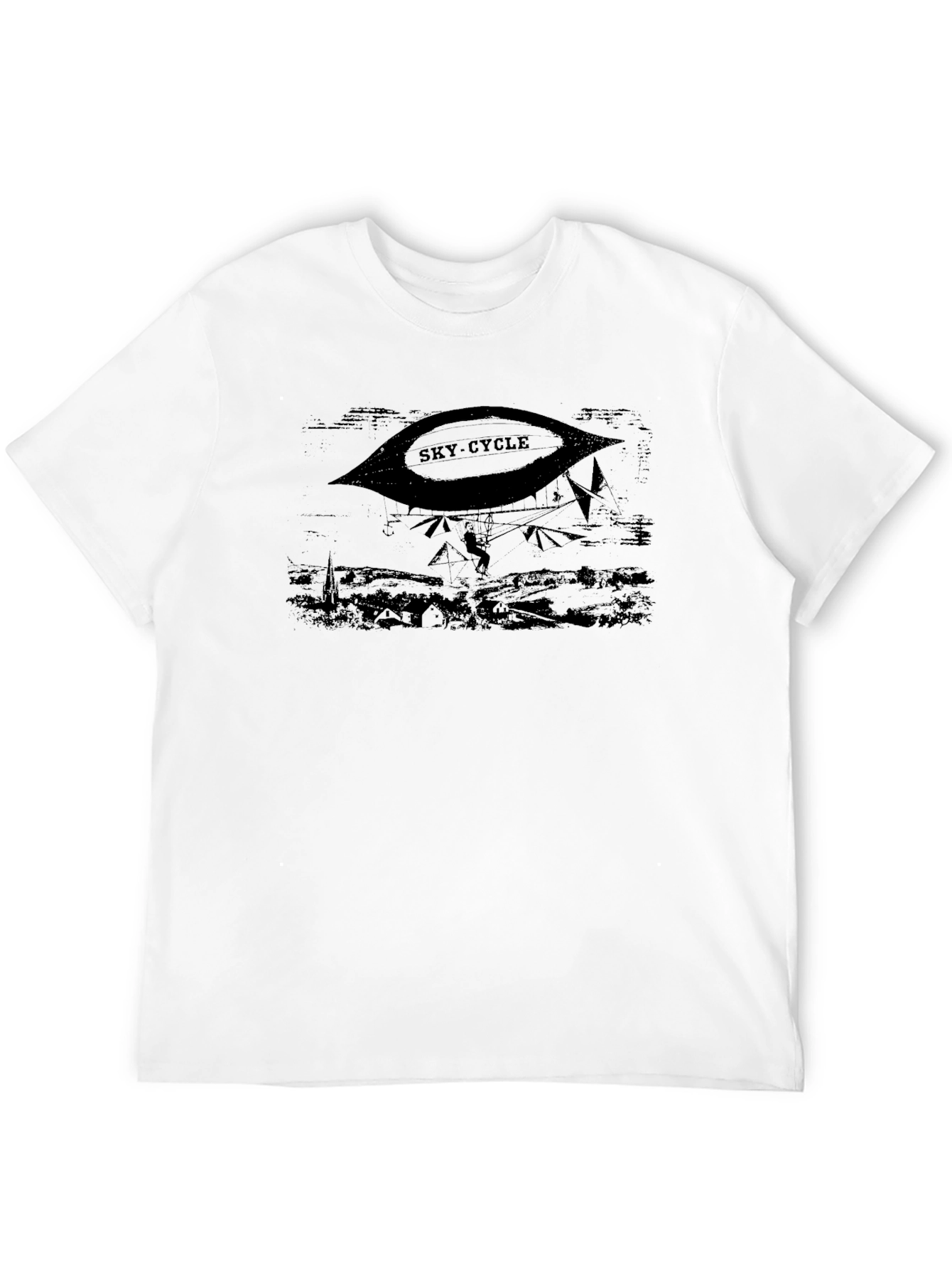 Sky-Cycle Graphic T-Shirt - Black Cotton Tee
