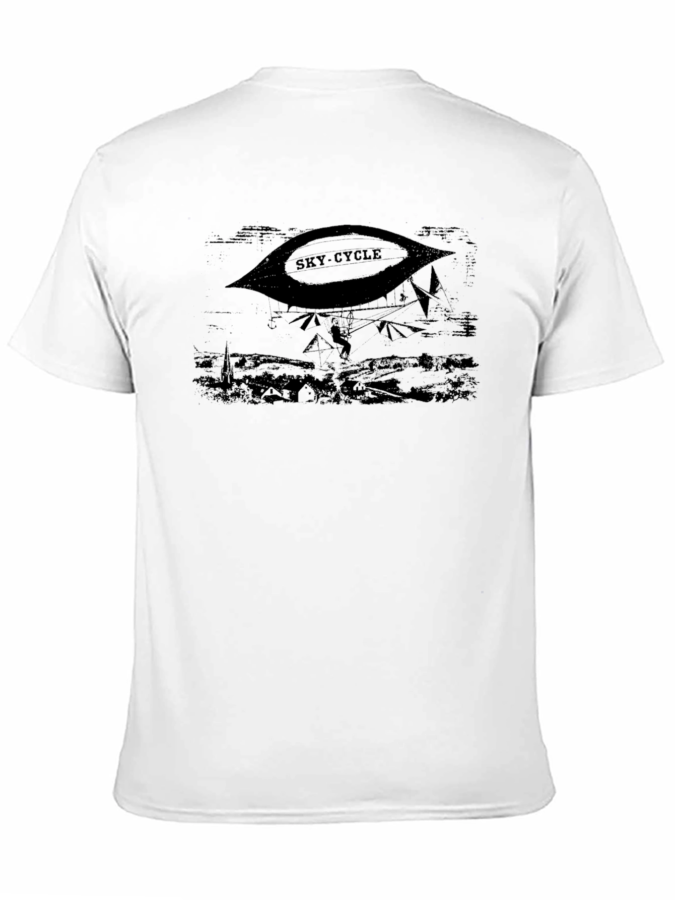 Sky-Cycle Graphic T-Shirt - Black Cotton Tee