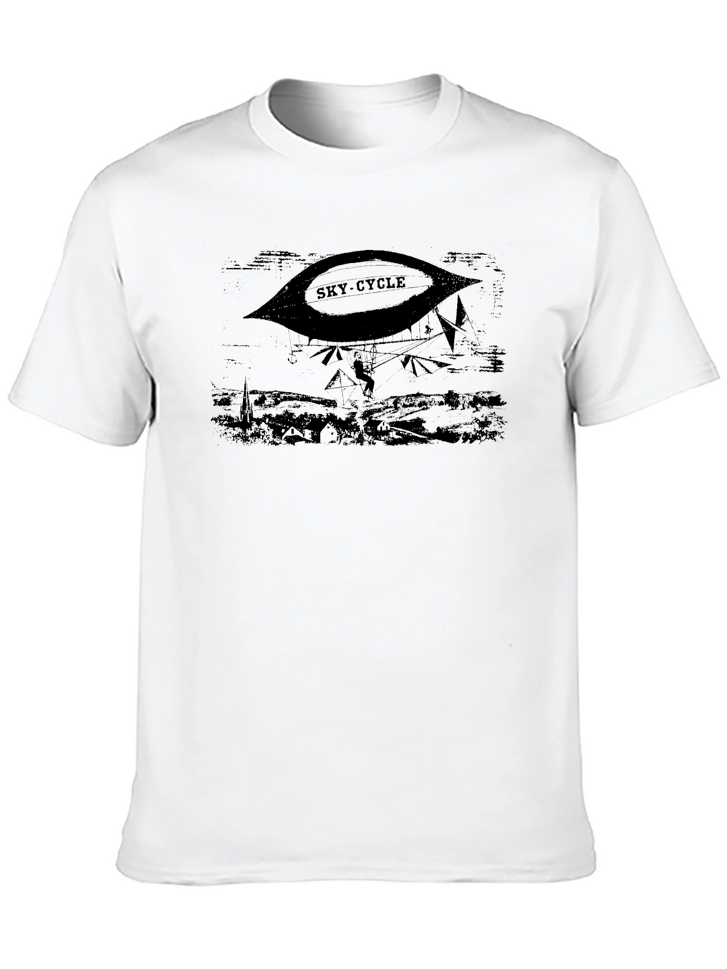Sky-Cycle Graphic T-Shirt - Black Cotton Tee