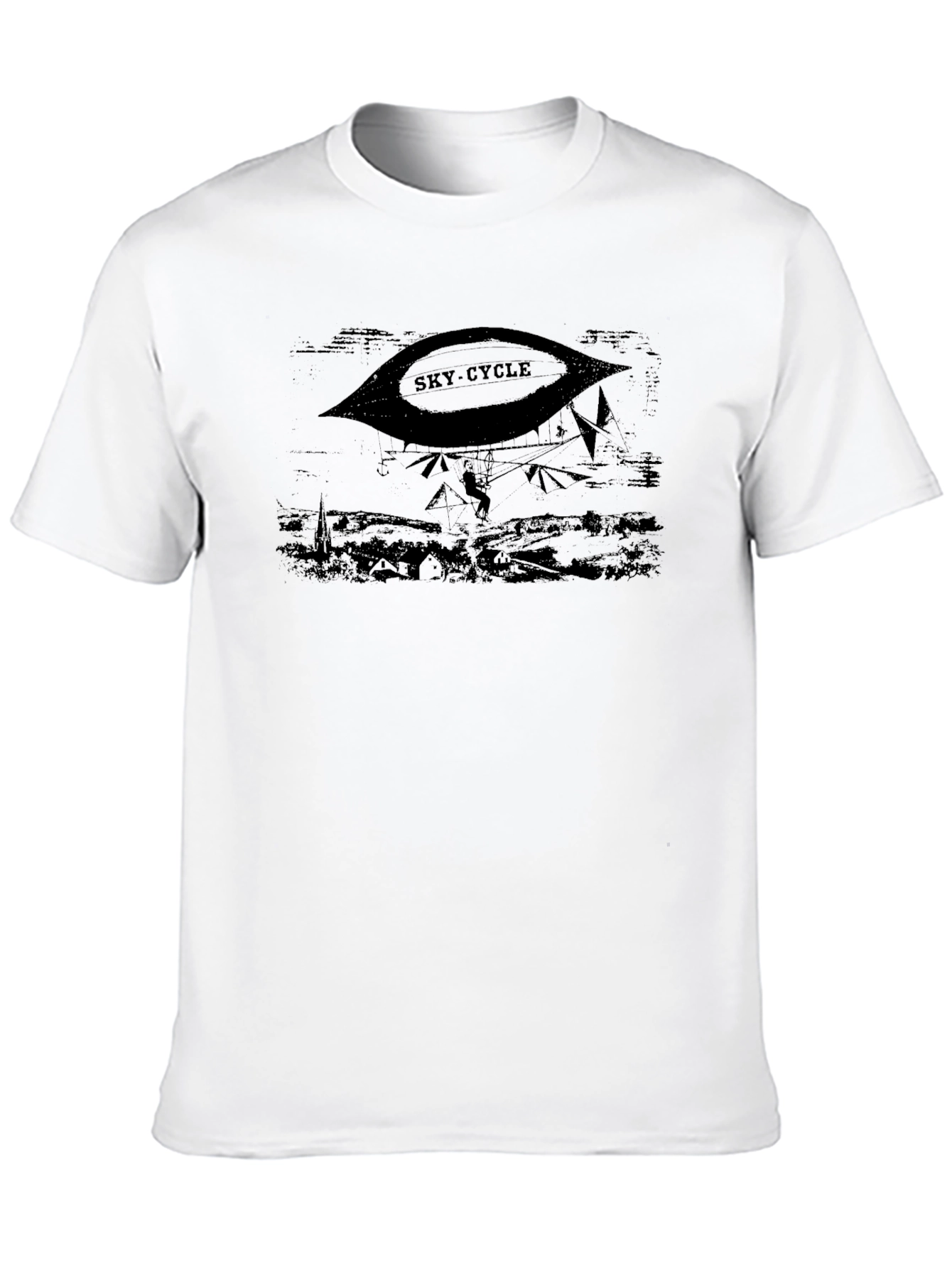 Sky-Cycle Graphic T-Shirt - Black Cotton Tee
