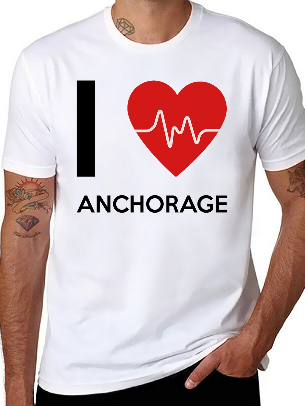 I Heart Anchorage T-Shirt - Black