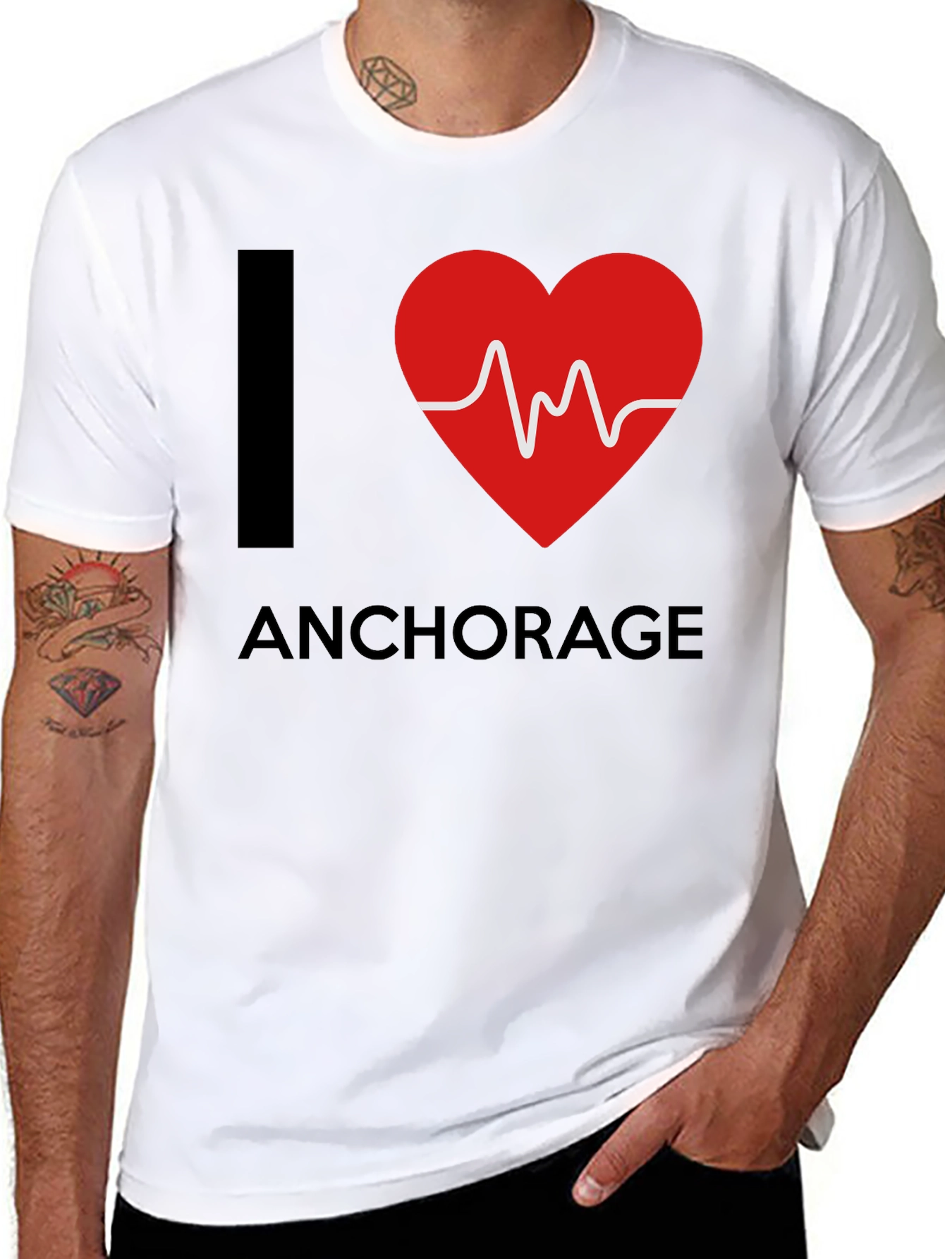 I Heart Anchorage T-Shirt - Black