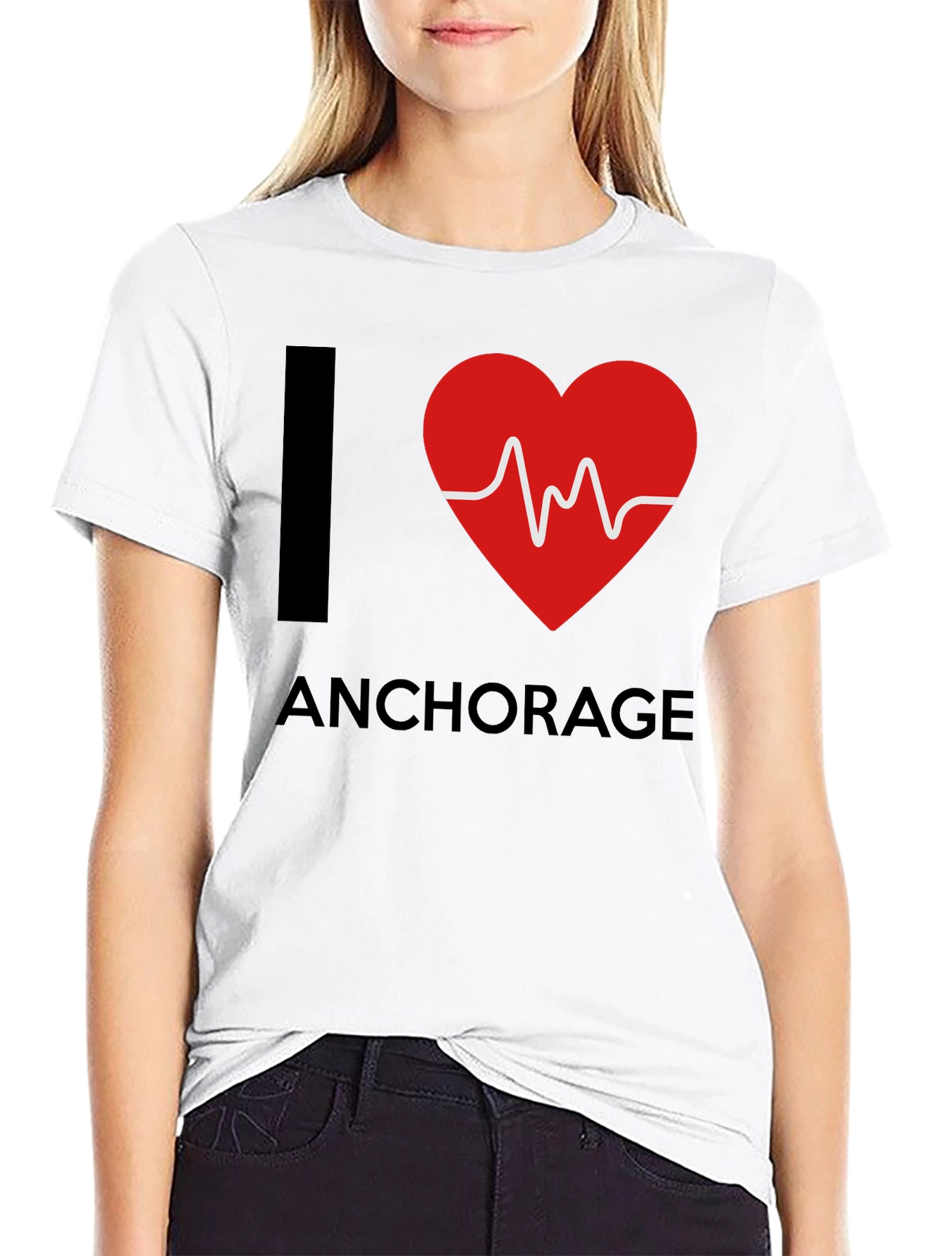 I Heart Anchorage T-Shirt - Black