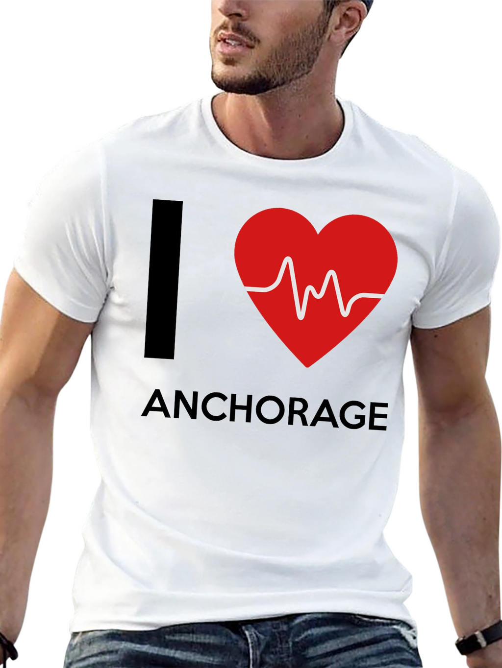 I Heart Anchorage T-Shirt - Black