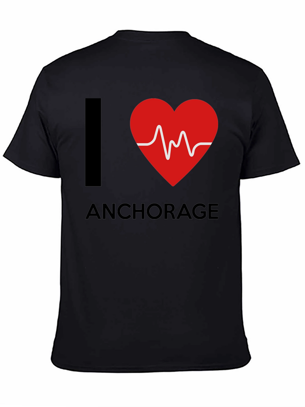 I Heart Anchorage T-Shirt - Black