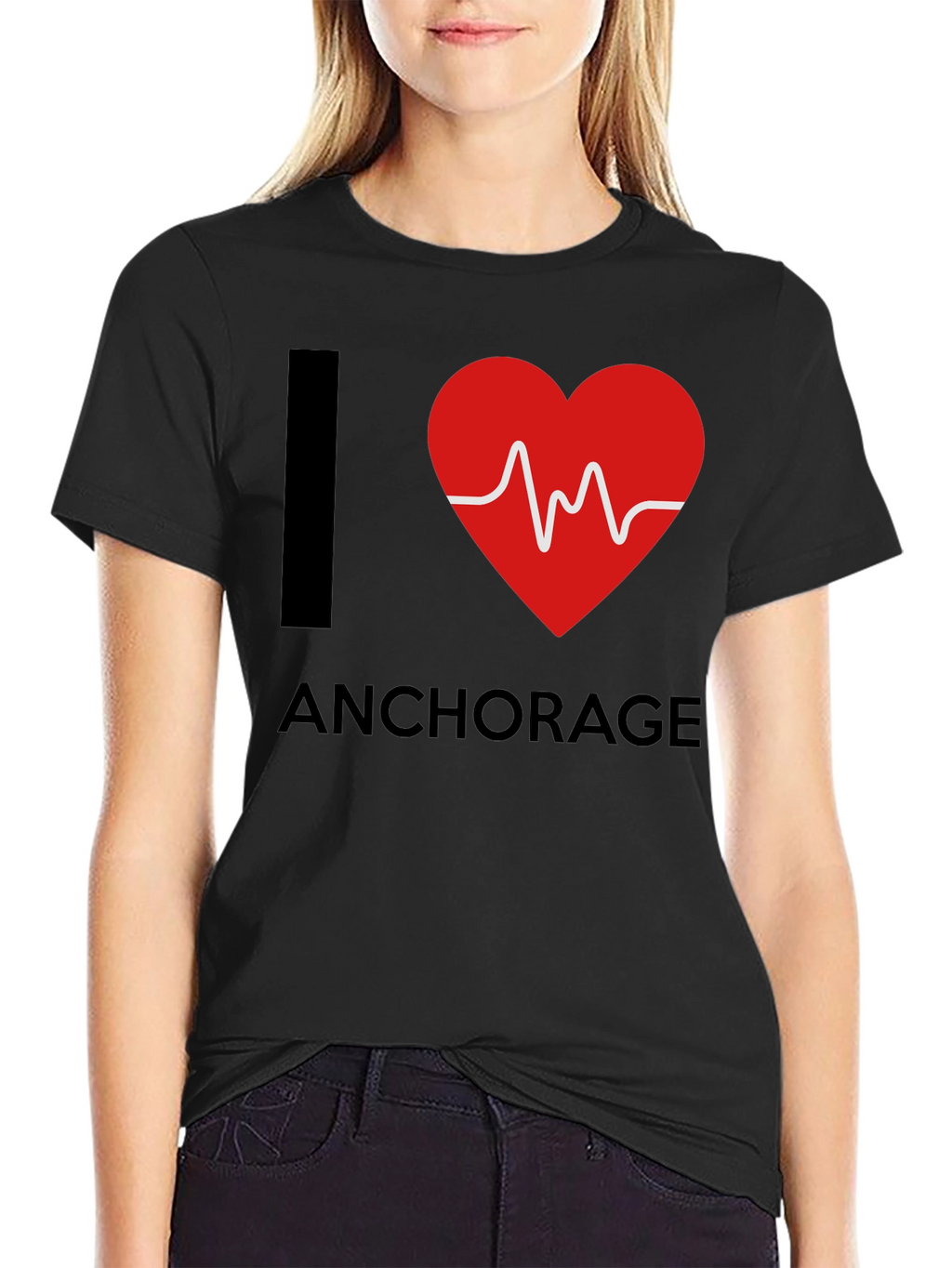 I Heart Anchorage T-Shirt - Black