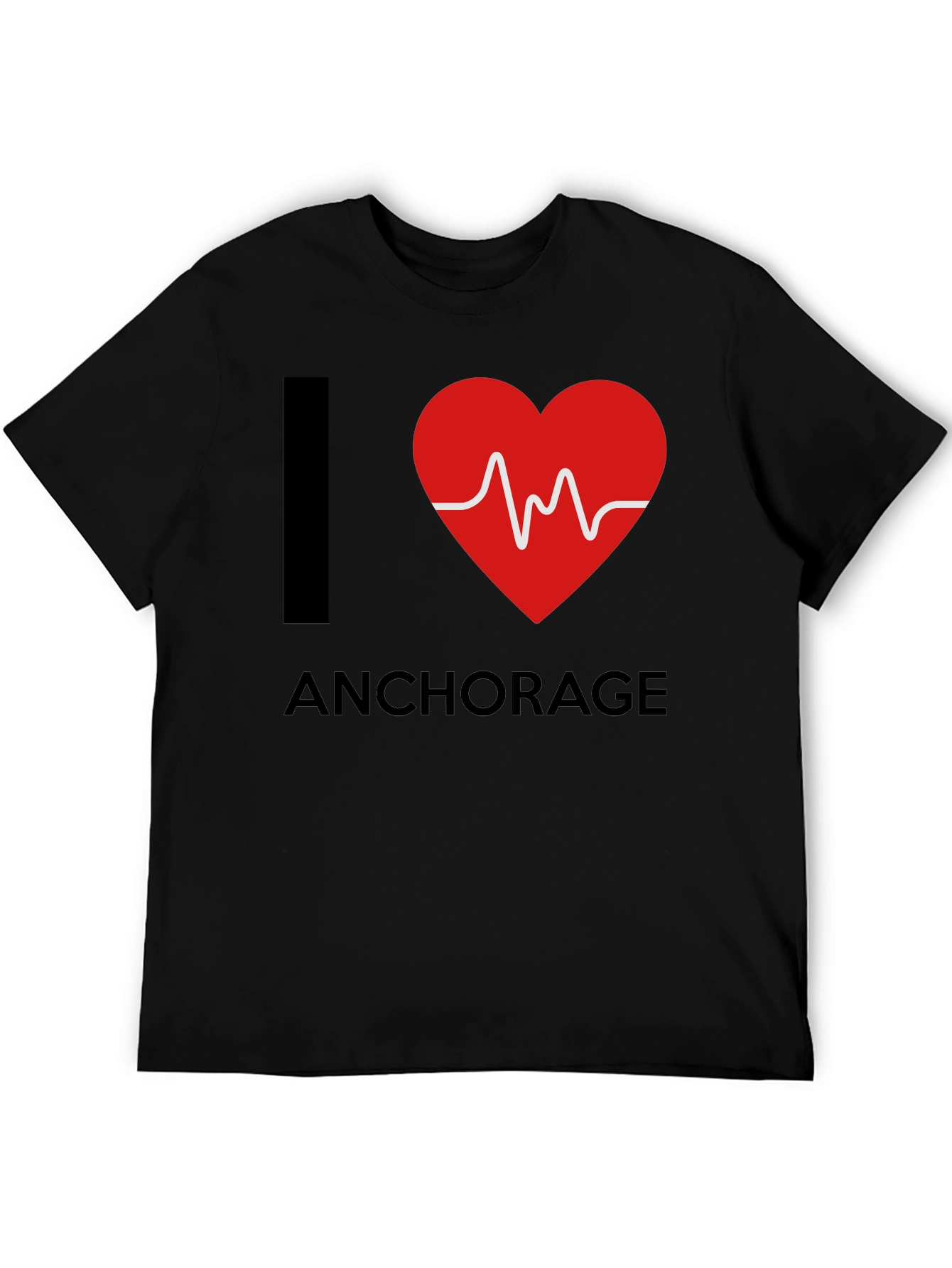 I Heart Anchorage T-Shirt - Black