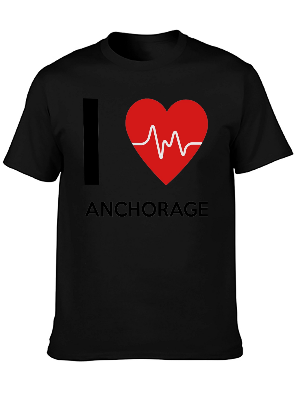 I Heart Anchorage T-Shirt - Black