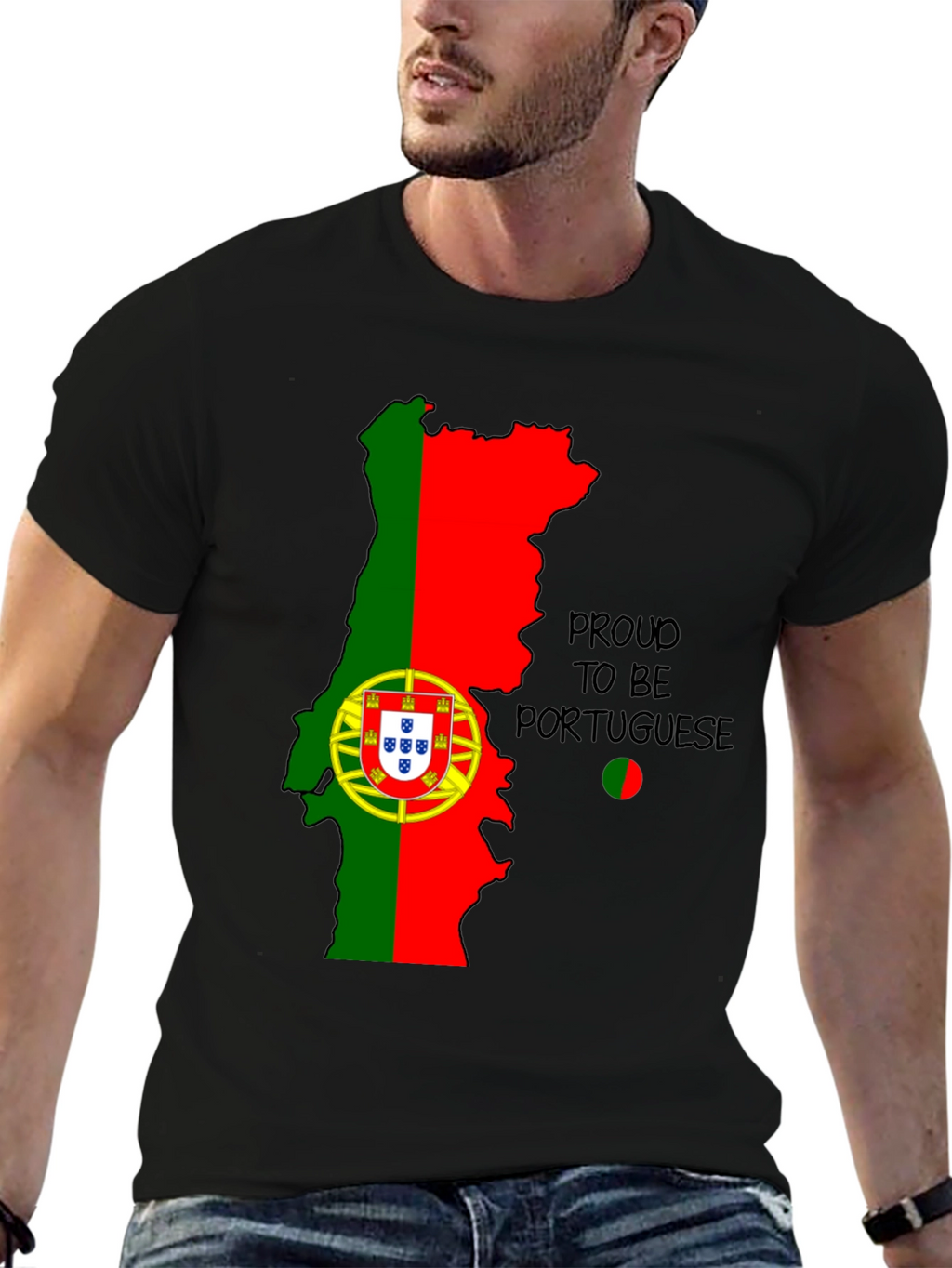 Proud to be Portuguese Map T-Shirt