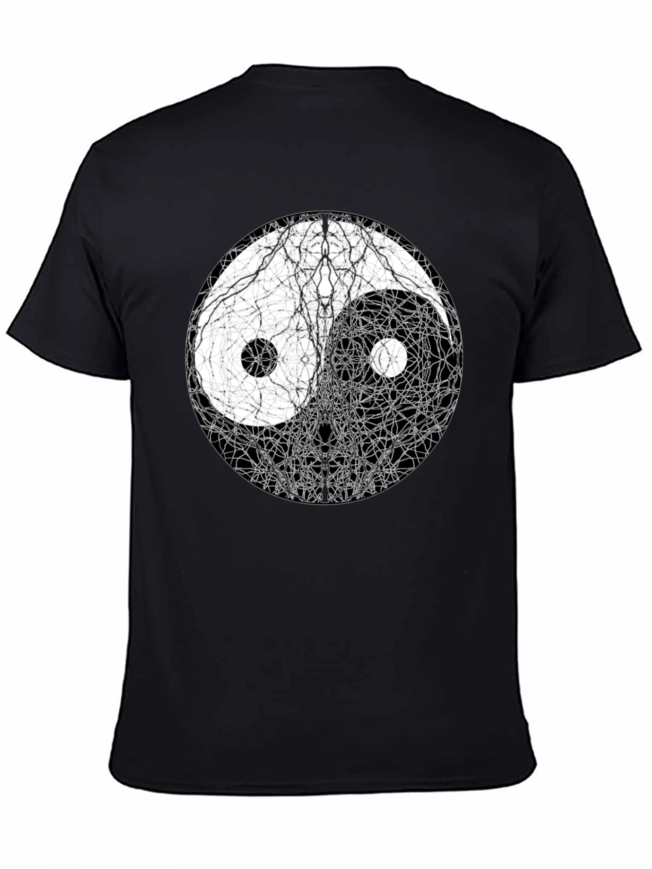 Yin Yang Tree Roots Graphic T-Shirt - Balance & Harmony