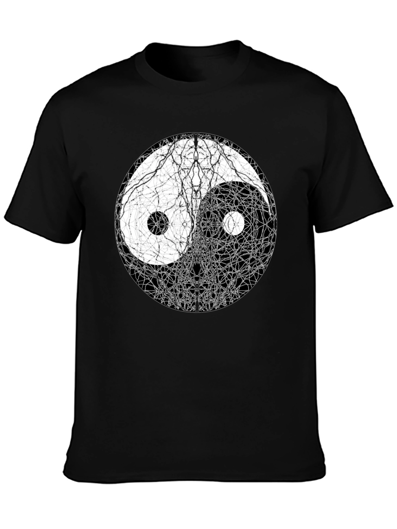 Yin Yang Tree Roots Graphic T-Shirt - Balance & Harmony