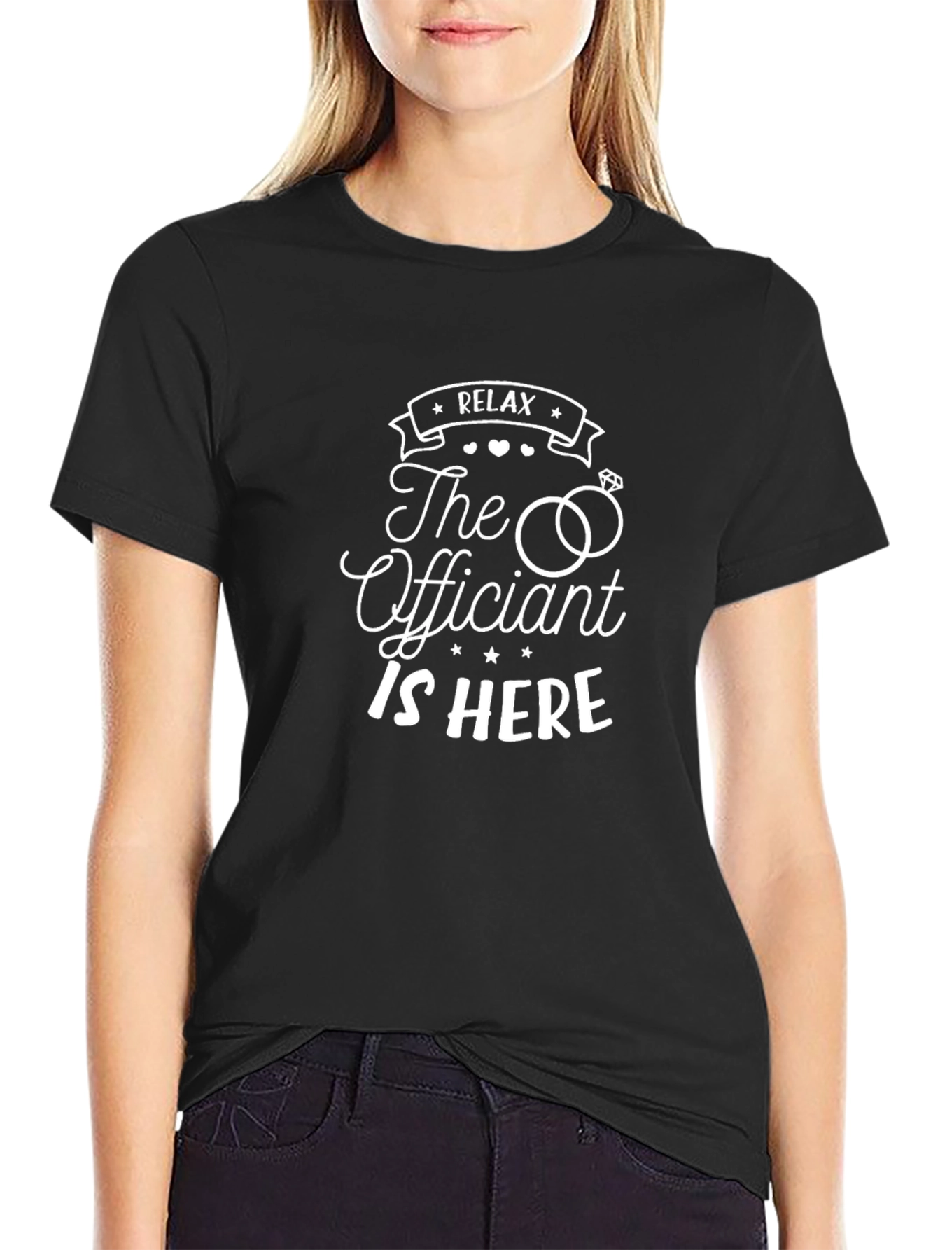 The Officiant is Here Funny Wedding T-Shirt