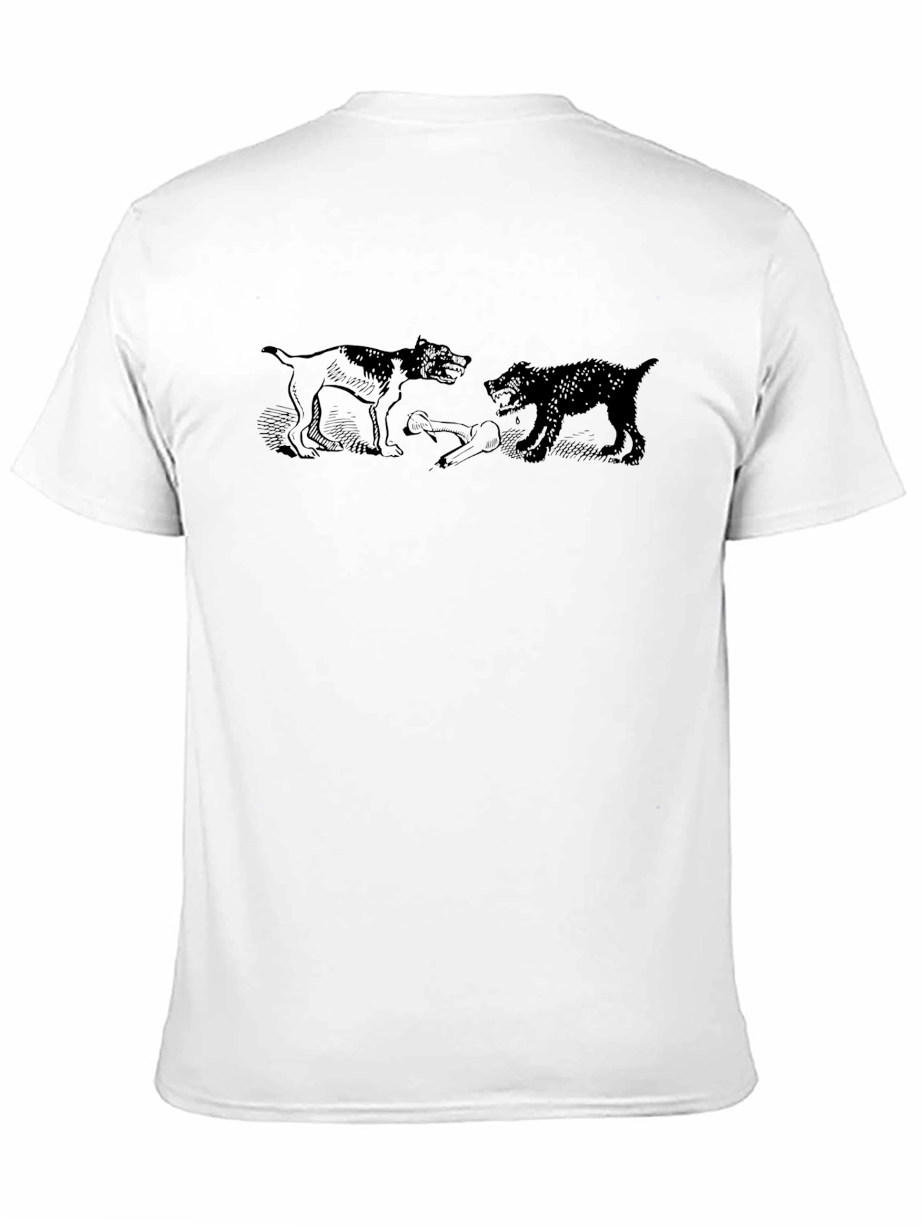 Mens Graphic Tee - Dogs Fighting Over Bone