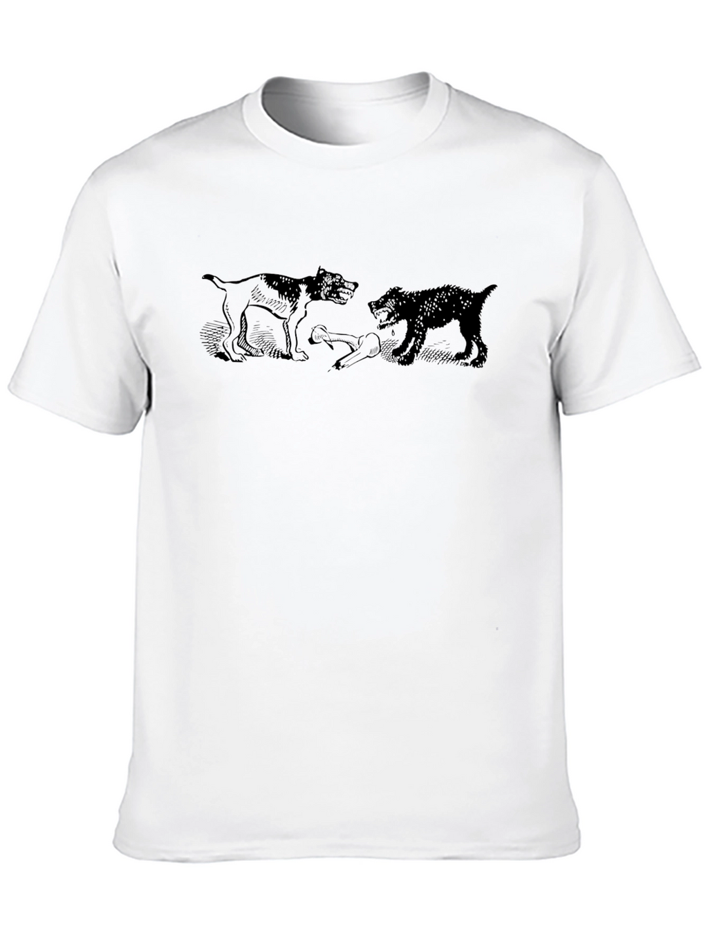 Mens Graphic Tee - Dogs Fighting Over Bone