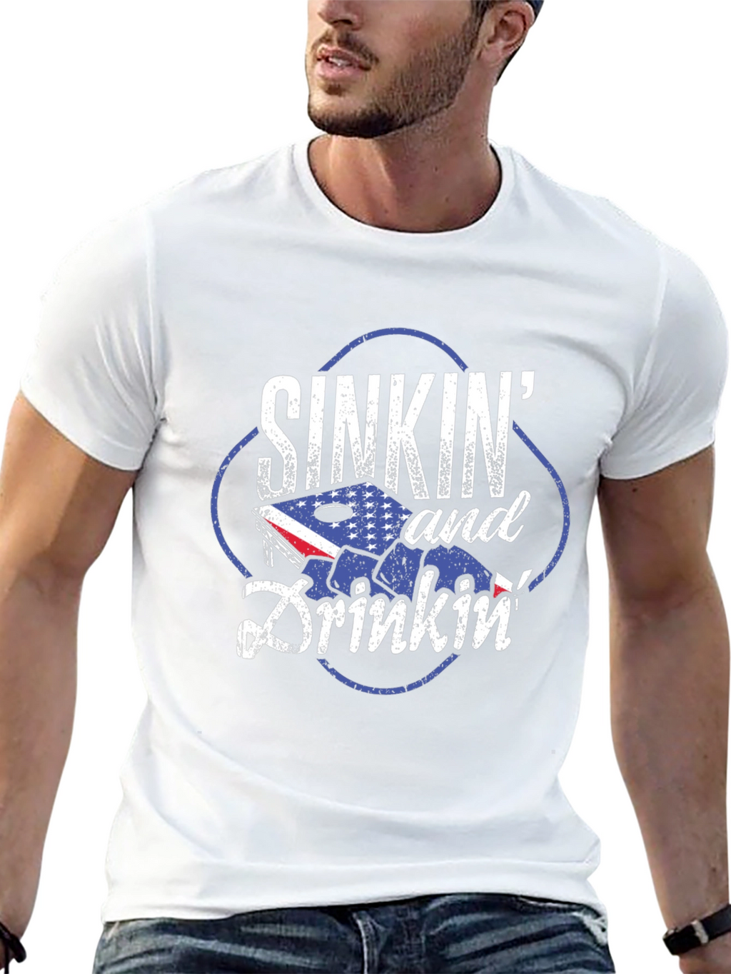 SINKIN and Drinkin Cornhole T-Shirt