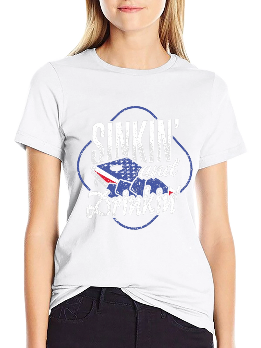 SINKIN and Drinkin Cornhole T-Shirt