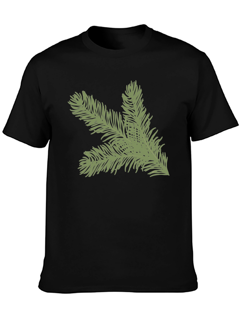 Evergreen Branch Graphic Tee - Soft Cotton