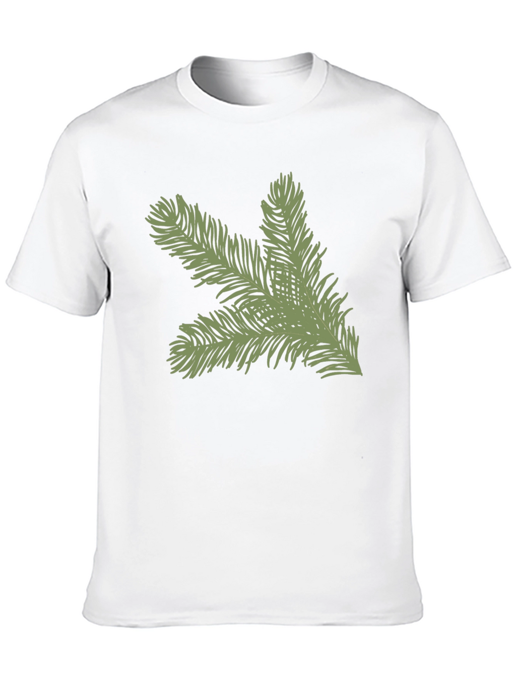 Evergreen Branch Graphic Tee - Soft Cotton