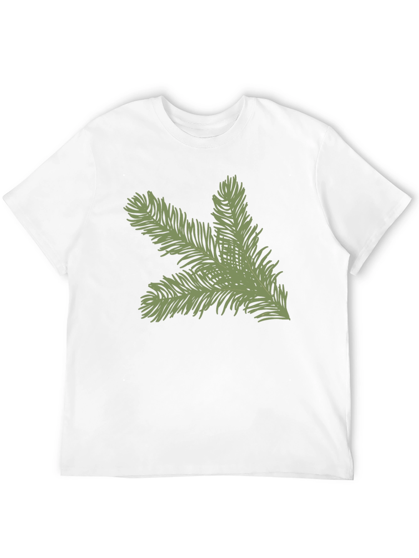Evergreen Branch Graphic Tee - Soft Cotton