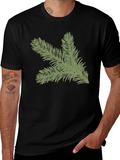 Evergreen Branch Graphic Tee - Soft Cotton