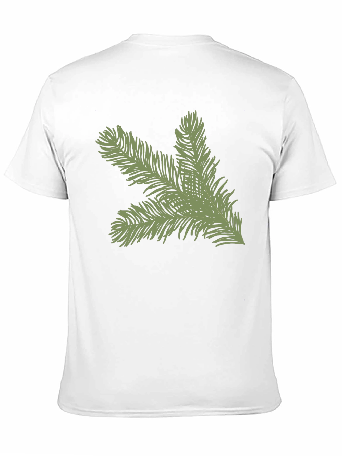 Evergreen Branch Graphic Tee - Soft Cotton