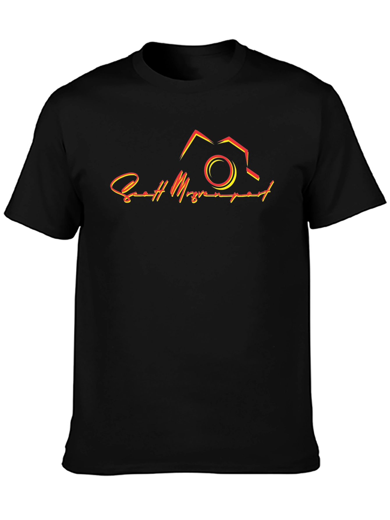 Stylish Black Graphic T-Shirt for Photography Lovers