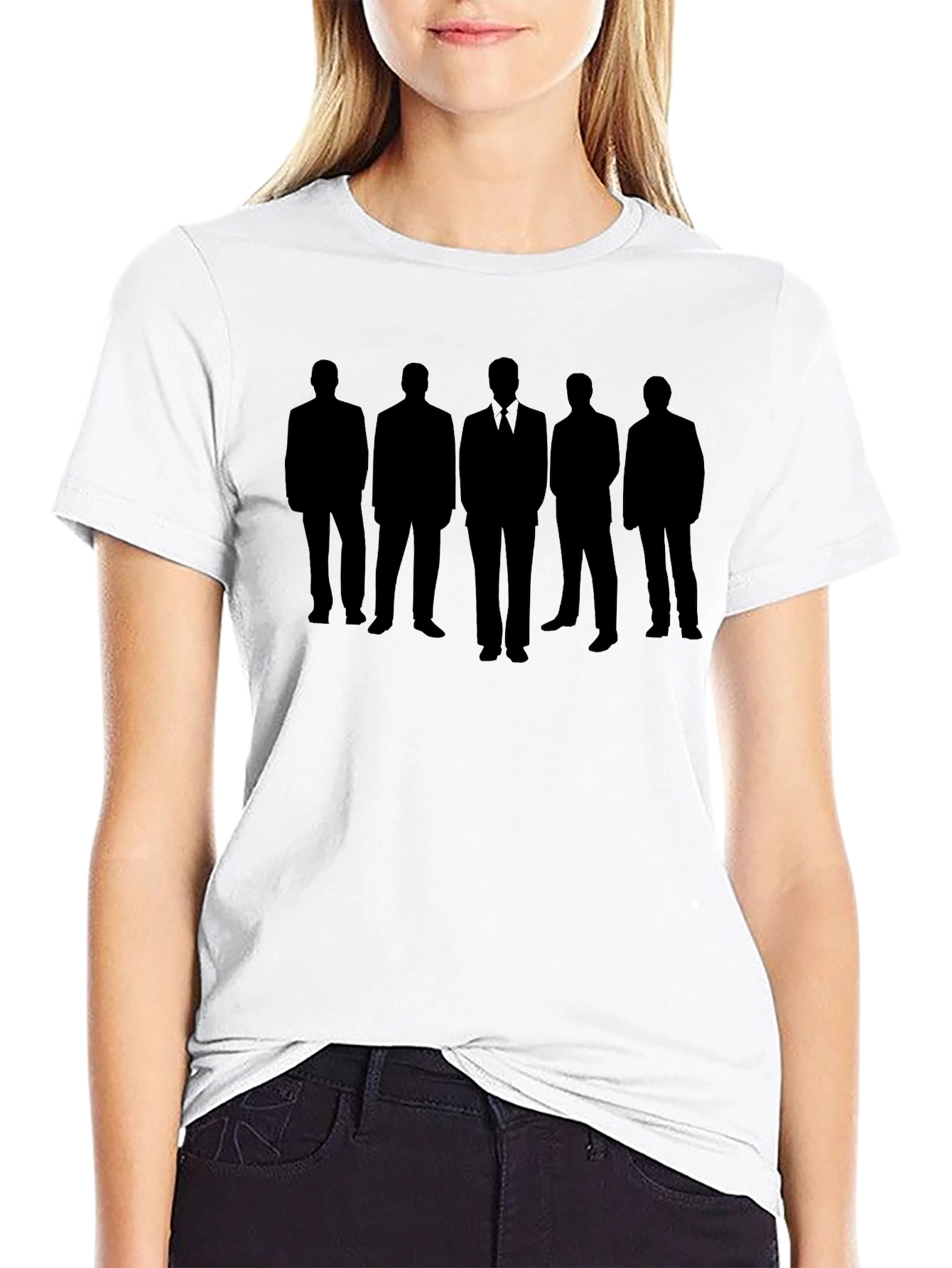 Men in Black Silhouette Graphic Tee