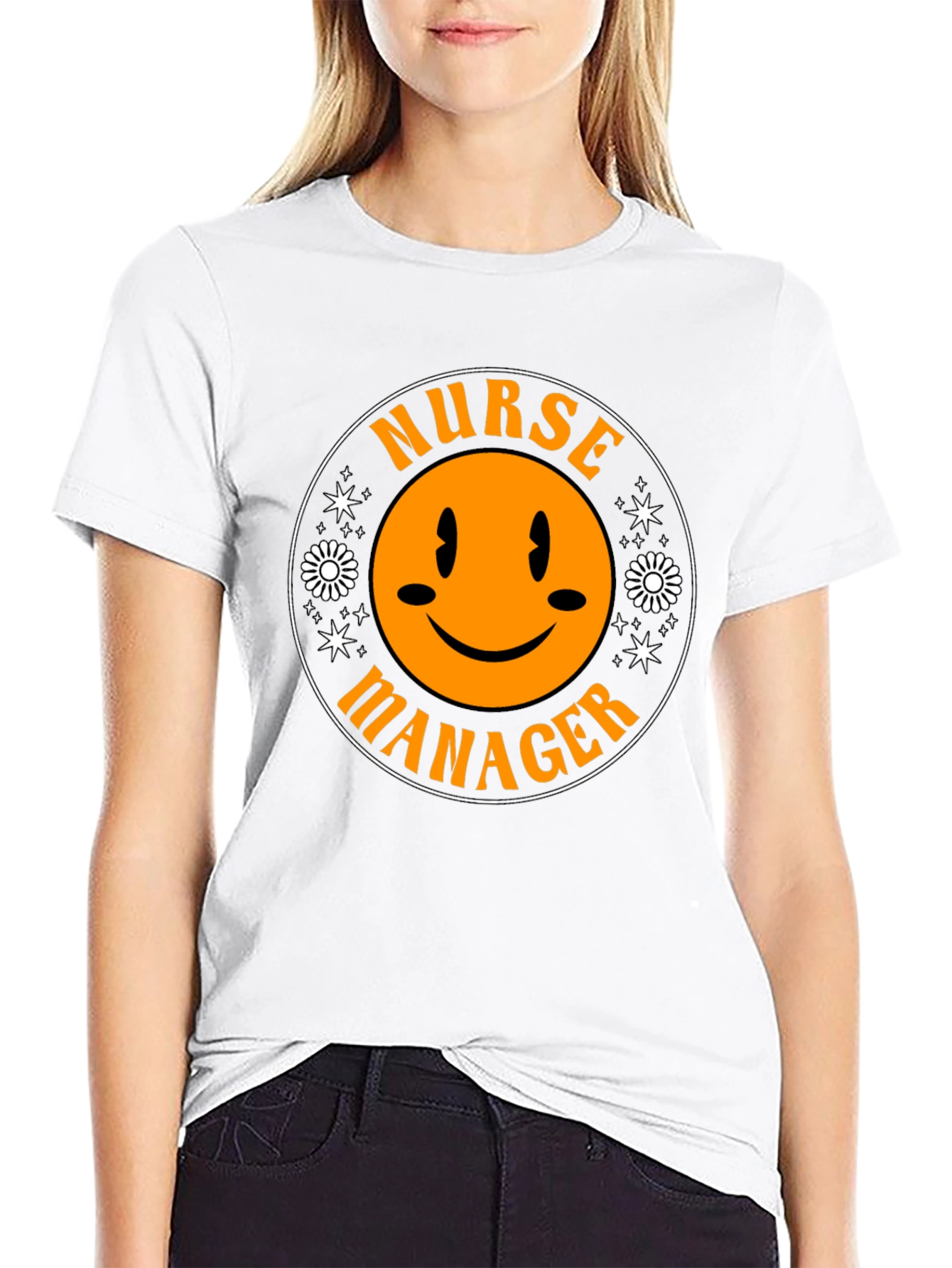 Nurse Manager Smiley Face T-Shirt